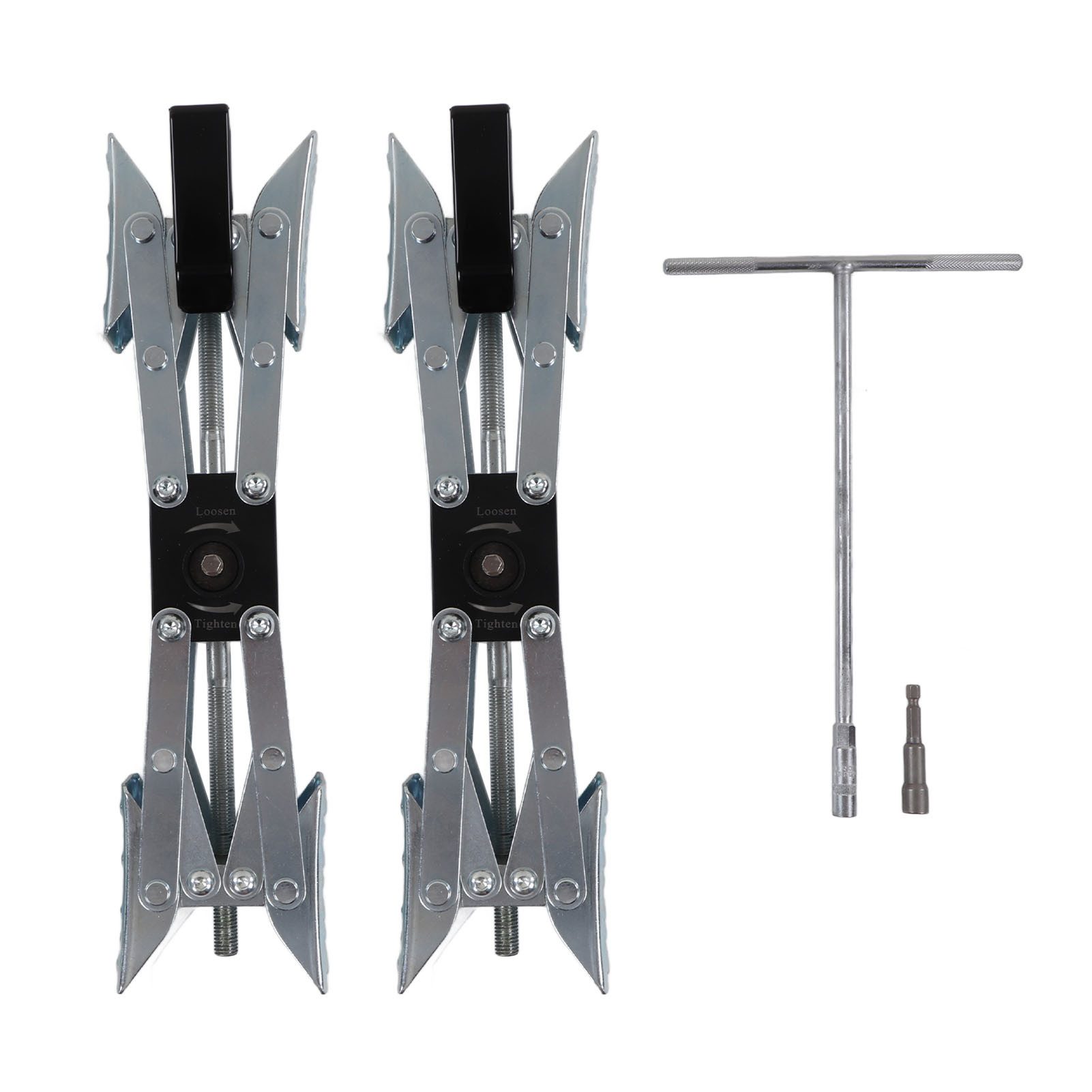 GARRYFIZH PKW-Anhänger 2er-Pack X-förmige Radstabilisatoren für Wohnmobile, Korrosionsbeständige verzinkte Beschichtung, verstellbarer Bohrer