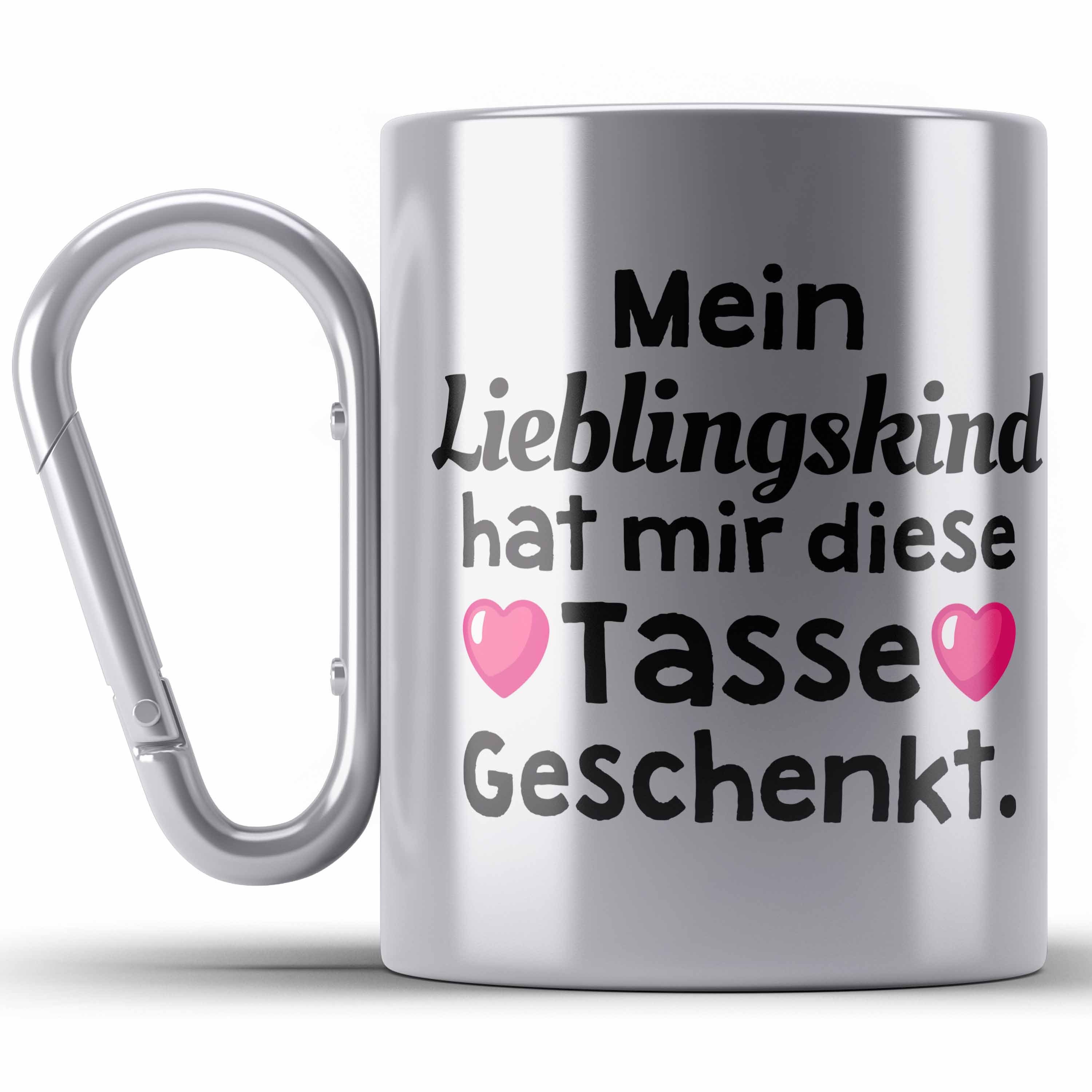 Trendation Thermotasse Mutter Vater Edelstahl Tasse mit Spruch Mein Lieblingskind Hat Mir Die