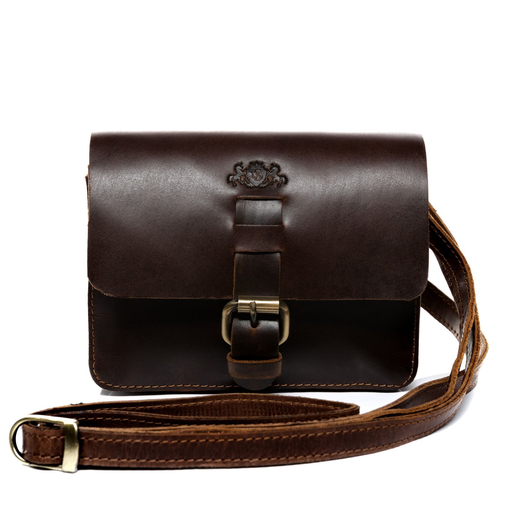 SID & VAIN Umhängetasche HEATHROW Hüfttasche Umhängetasche Hip-Bag echt Leder, Brusttasche Body Bag Festival-Tasche Fanny Herren Damen braun