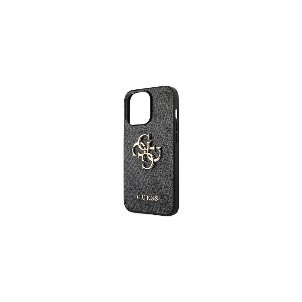 Guess Handyhülle GUESS Hard Cover 4G Metal Logo Grey für iPhone 14 Pro iPhone 14 Pro