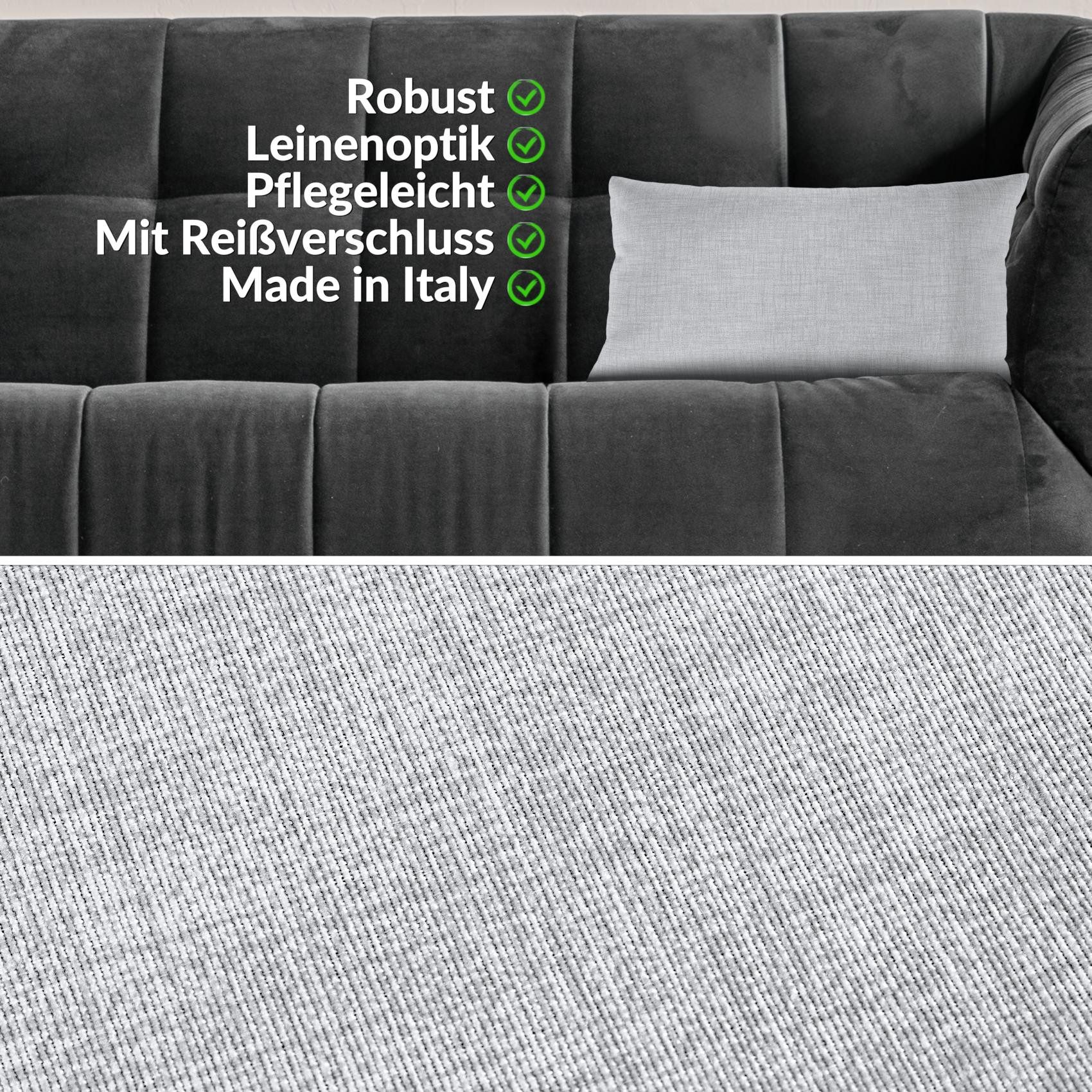 ANRO Dekokissen MrJack Kissenbezug Leinenoptik Deko Kissen Uni, Kissenbezug günstig online kaufen