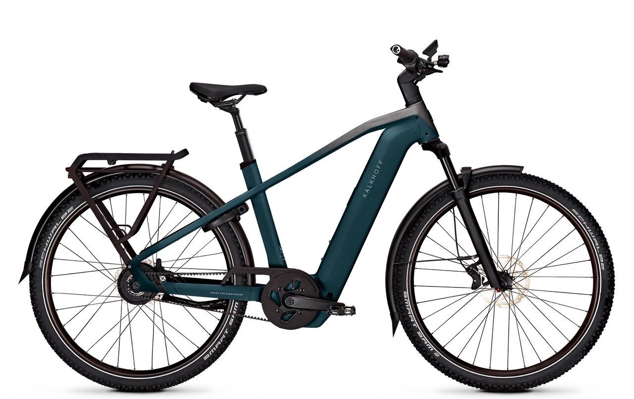 Kalkhoff E-Bike Kalkhoff Entice 5+ Advance Belt 800 Wh Herren grün 2026, Enviolo Trekking, Enviolo, Bosch Performance Line CX GEN5 smart System, 800 Wh