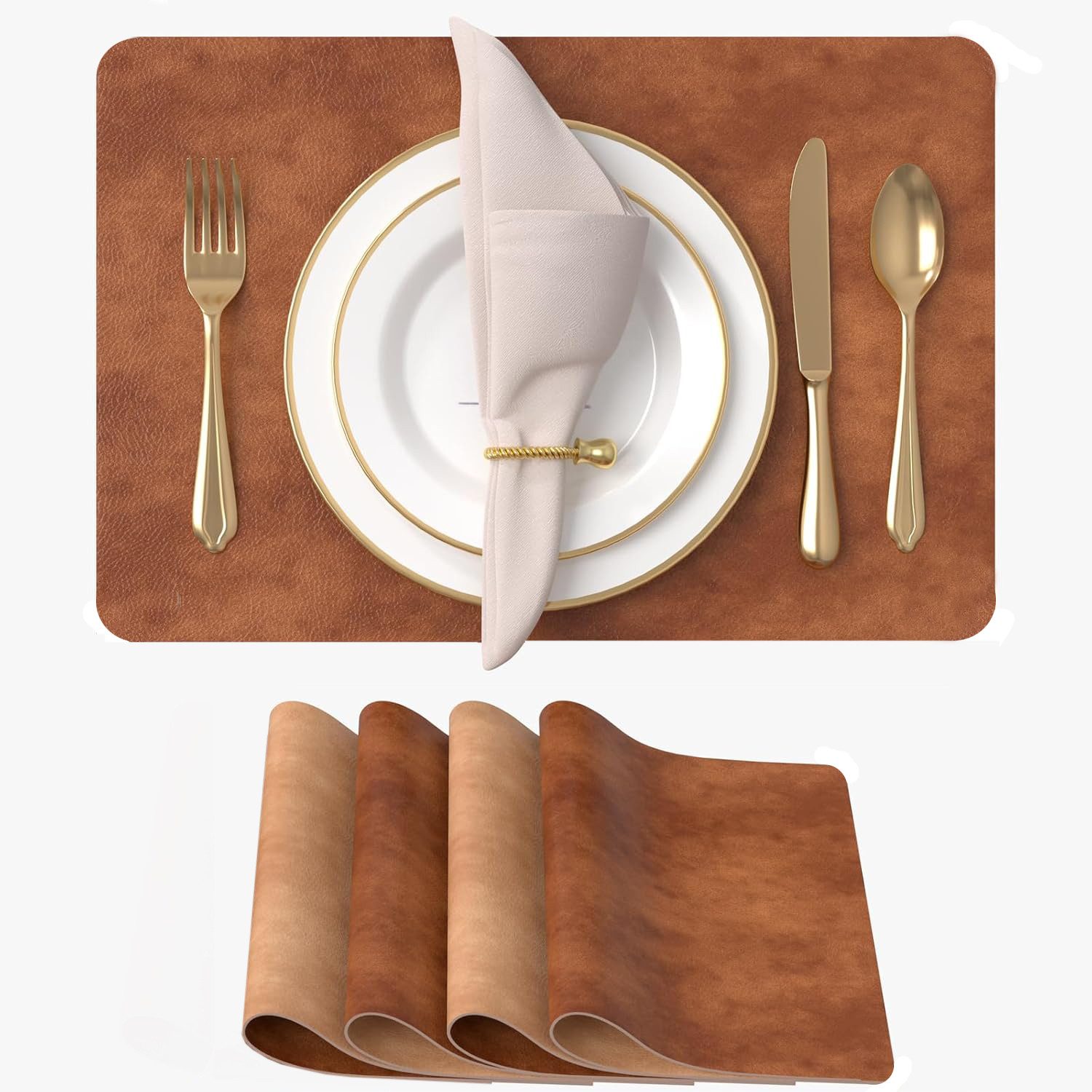 RWEUOQ Platzset Platzsets Abwaschbar Tischsets Rutschfest günstig online kaufen