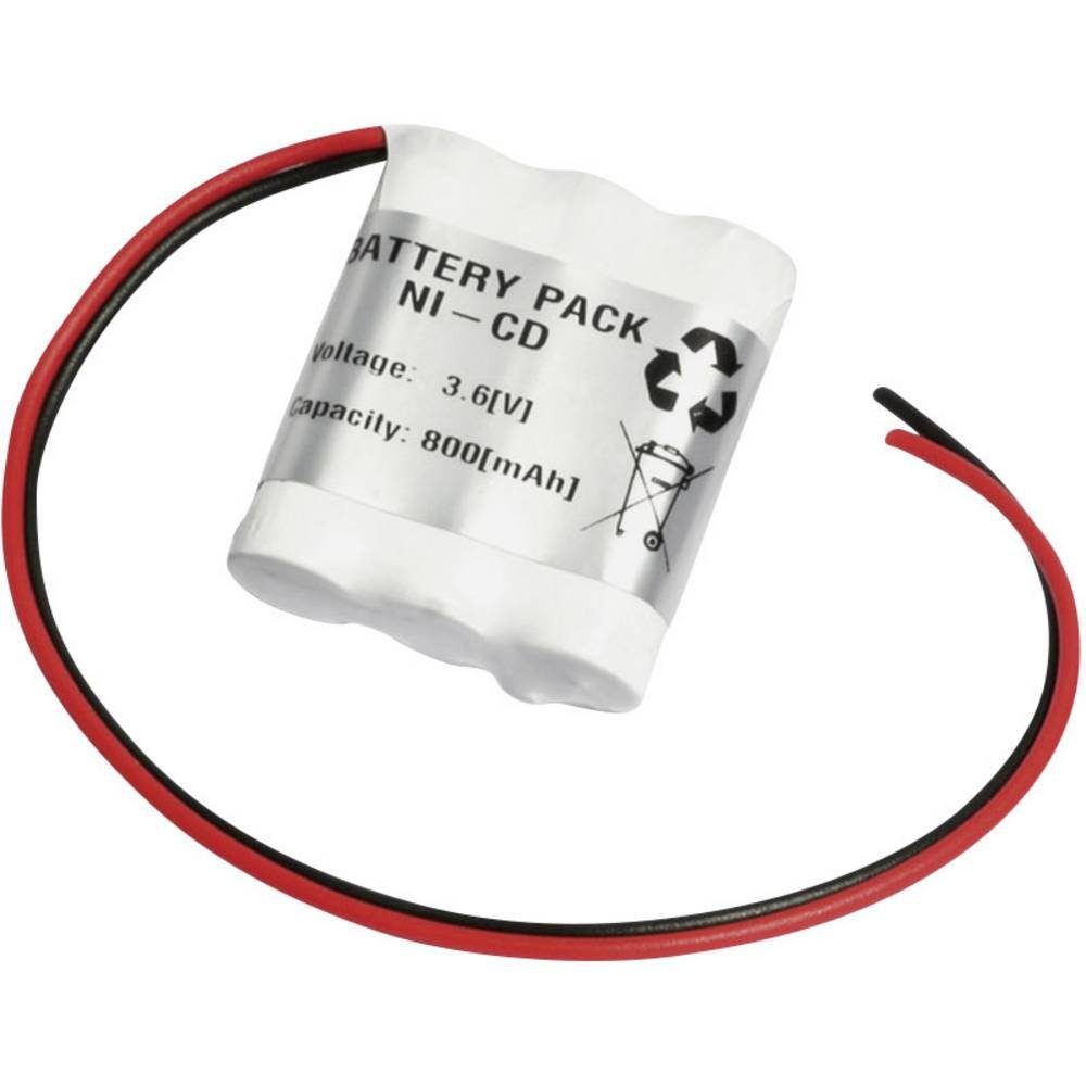 Fluchtweg-Notleuchtenakku 800 mAh mit Kabeln Akku
