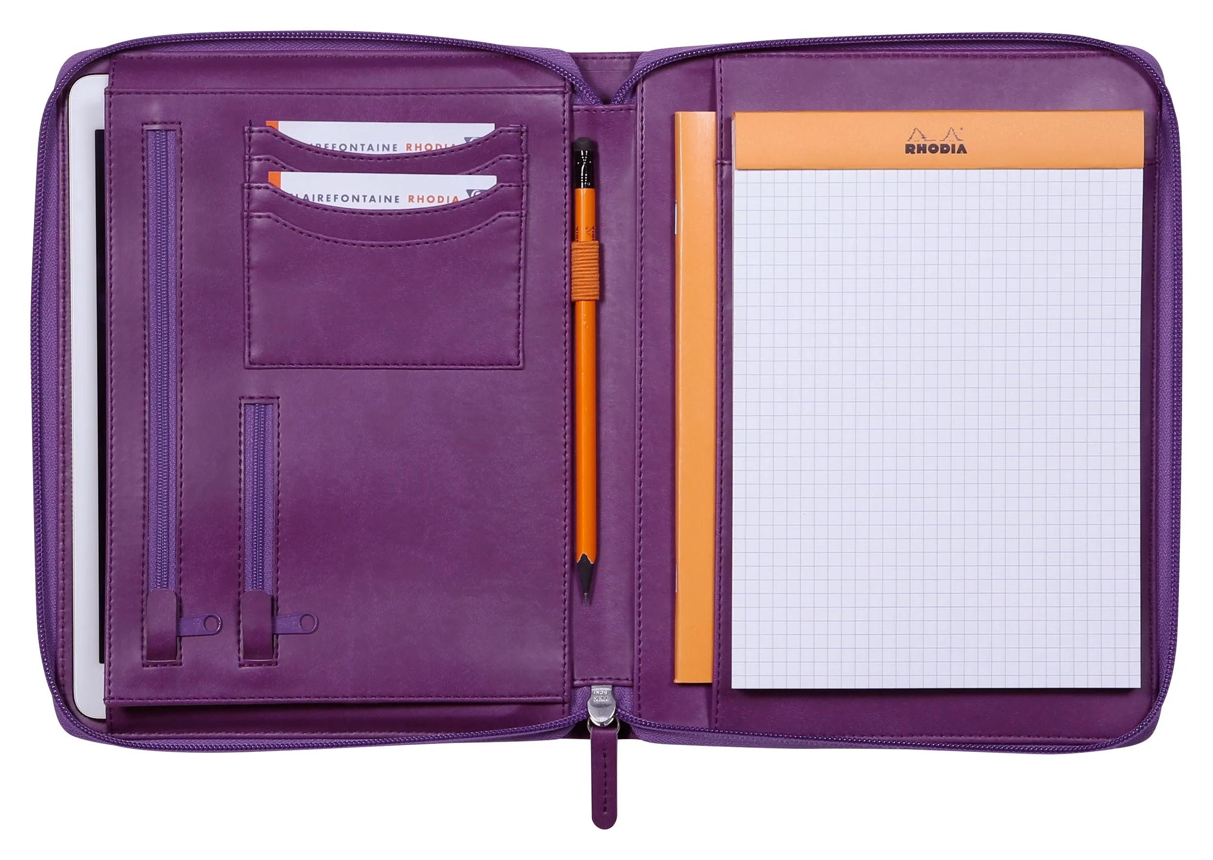 Aktentasche Konferenzmappe kleines Modell 19,5x25,5cm für Block A5 Violett 168105C