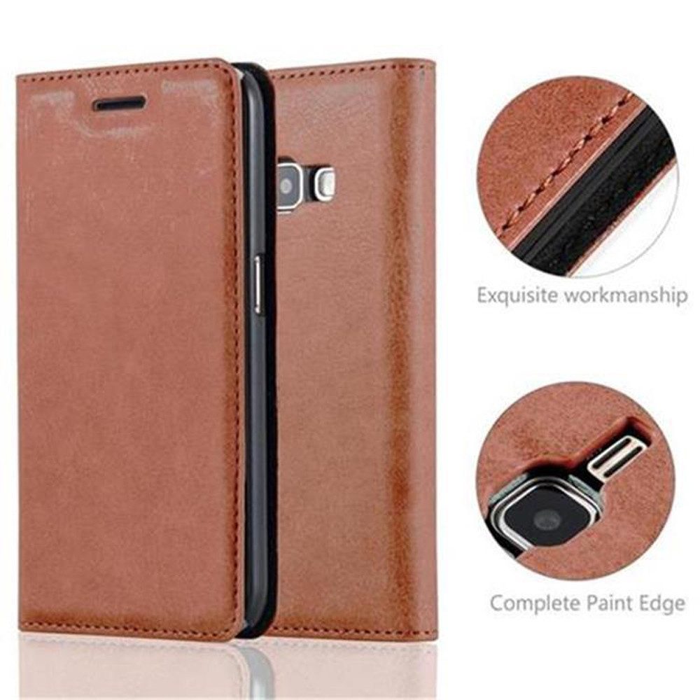 Cadorabo Handyhülle für Samsung Galaxy J1 2016 Hülle Samsung Galaxy J1 2016, Hülle Schutzhülle mit Standfunktion, Magnetverschluss und Kartenfach
