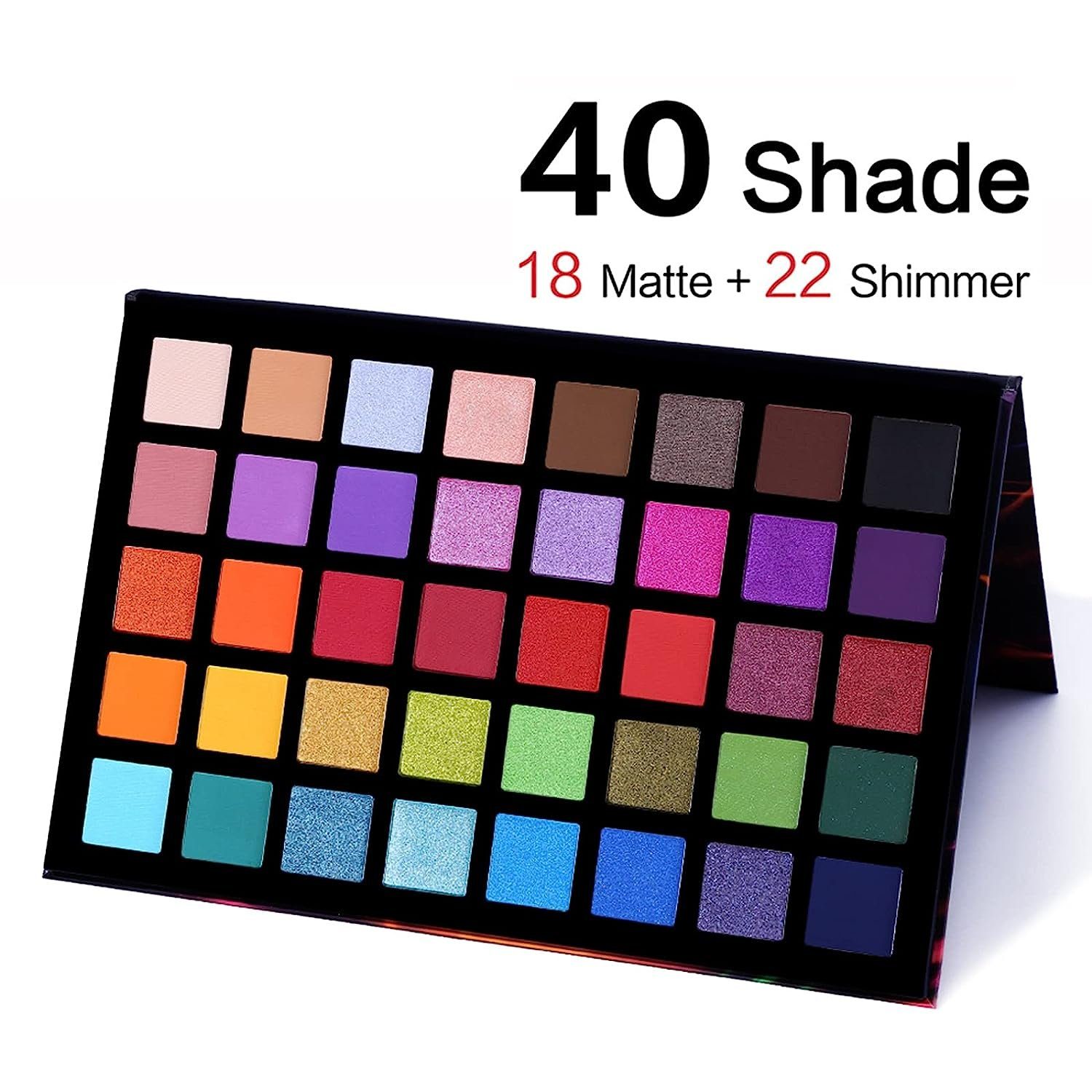 mit Palette Eyeshadow Farben, Lidschatten-Palette Spotlight 40 Palette Matt Schimmernde Haiaveng Lidschatten und