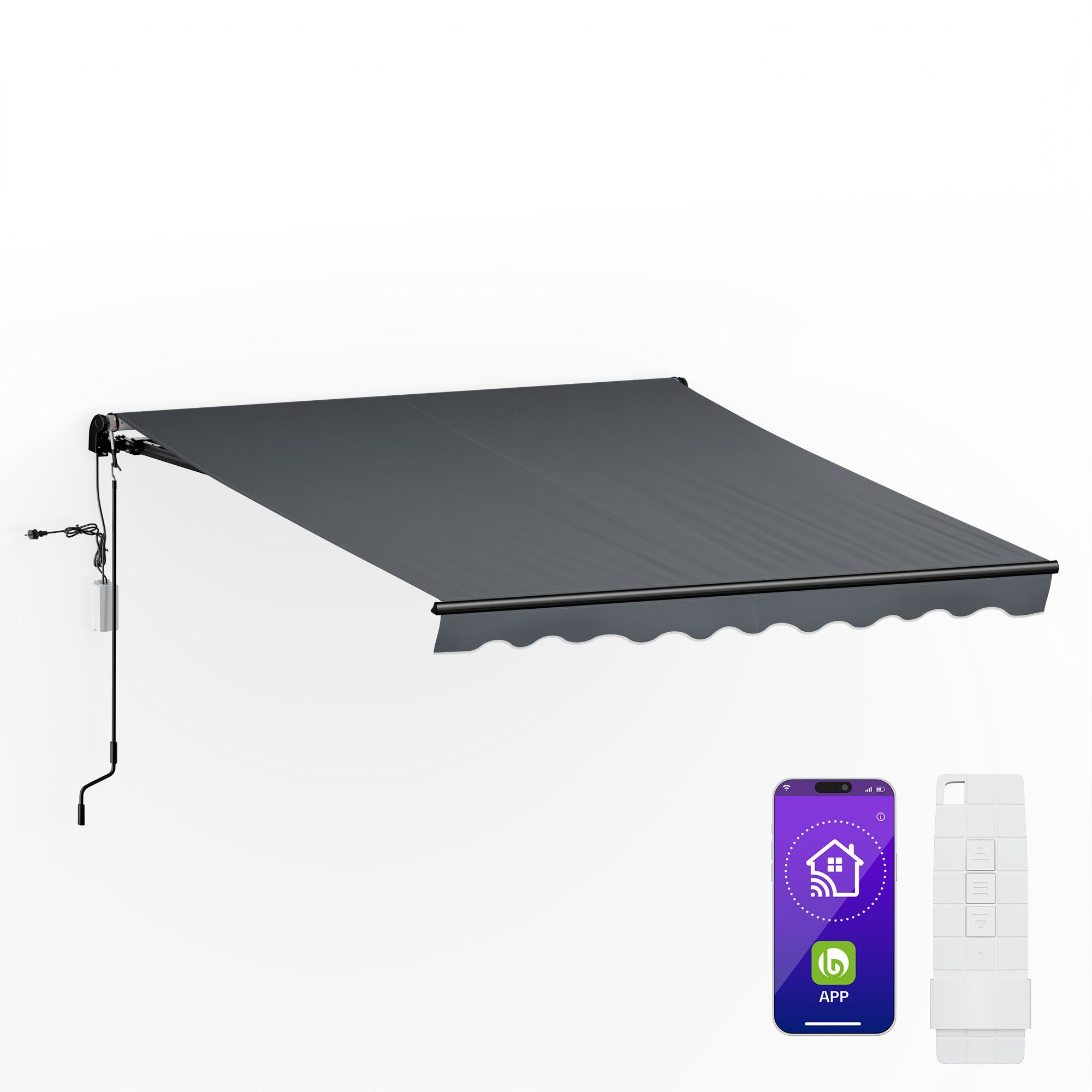 blumfeldt Markise CloudShade (Set) UV Schutz Gelenkarmmarkise WLAN Bluetooth Smart Remote Balkone Terrase