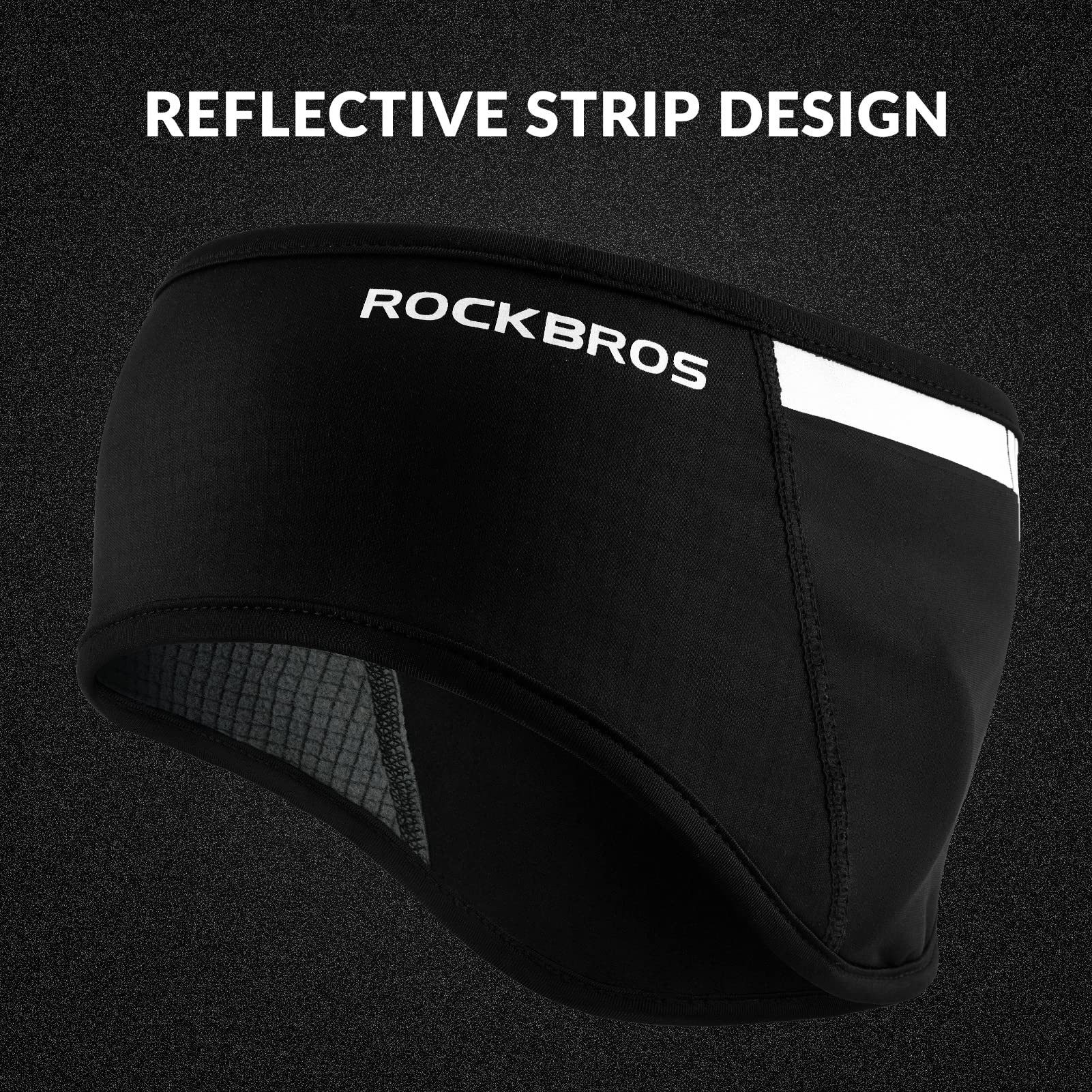 ROCKBROS Stirnband Ohrenschützer Damen Herren für Radsport Laufen Wandern Motorrad Fahren Einheitsgröße aber elastisch