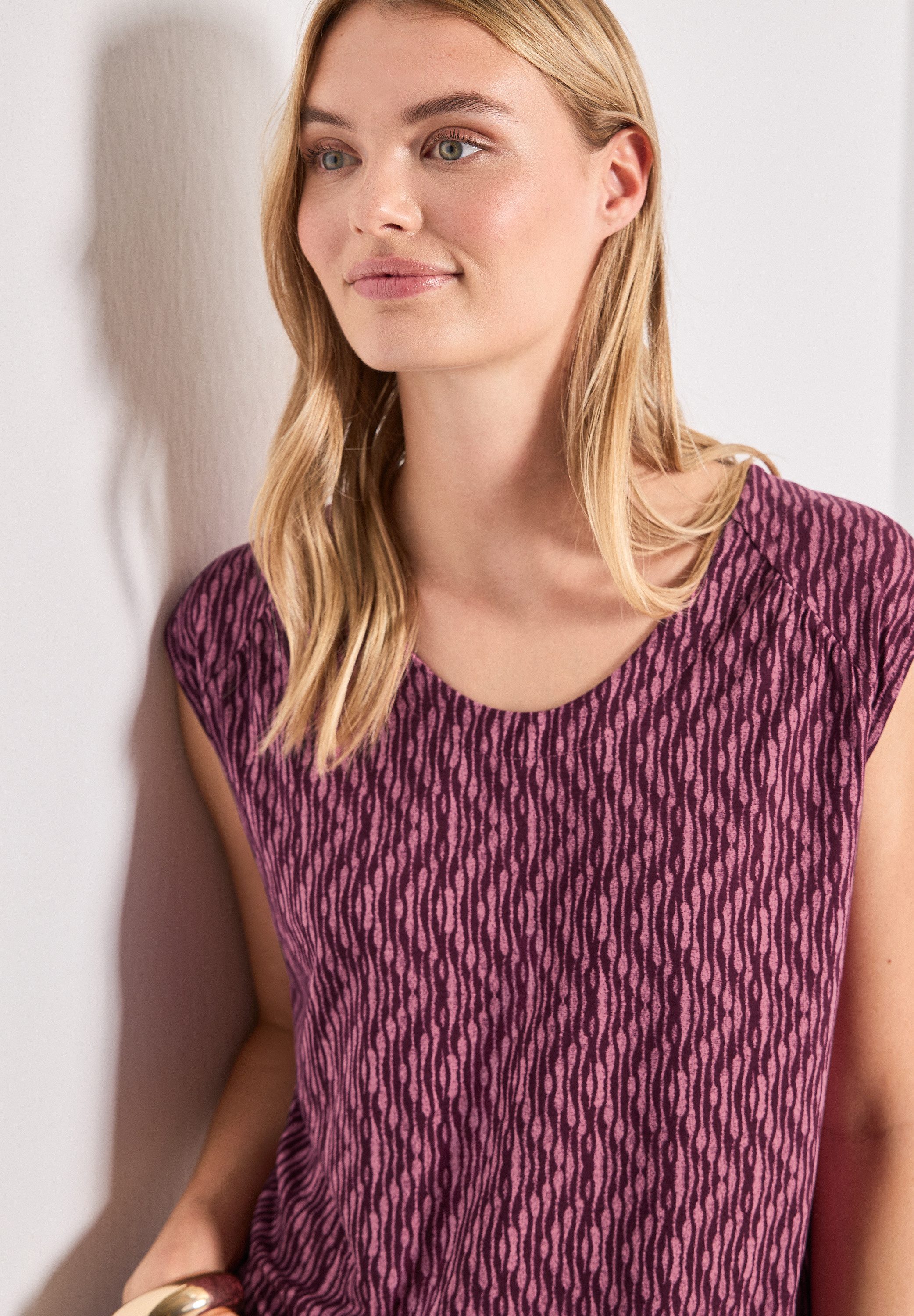 STREET ONE Shirttop Sommertop mit Allover-Print – Bild 3 von 5