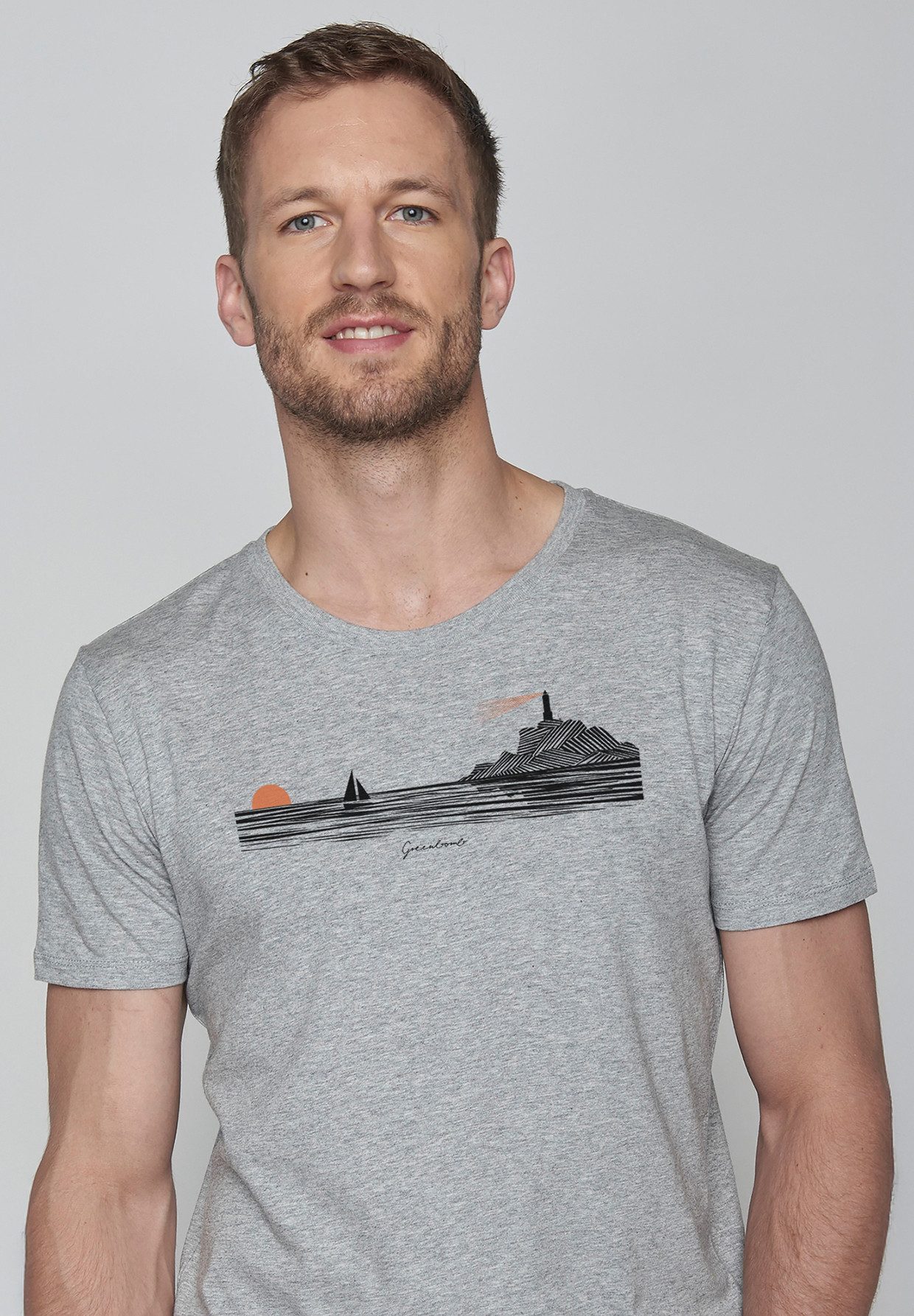 GreenBomb T-Shirt Guide Nature Evening Glow Motiv Natur Meer (1-tlg., 1) Ru günstig online kaufen