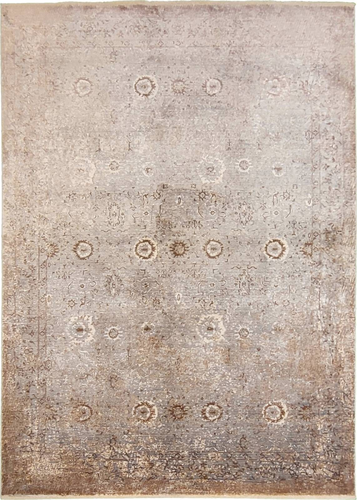 Rug Studios Teppich ASKANIA HERITAGE FM51A, Rechteckig, Höhe: 10 mm, modern, 40 x 60 cm, Grau / Creme