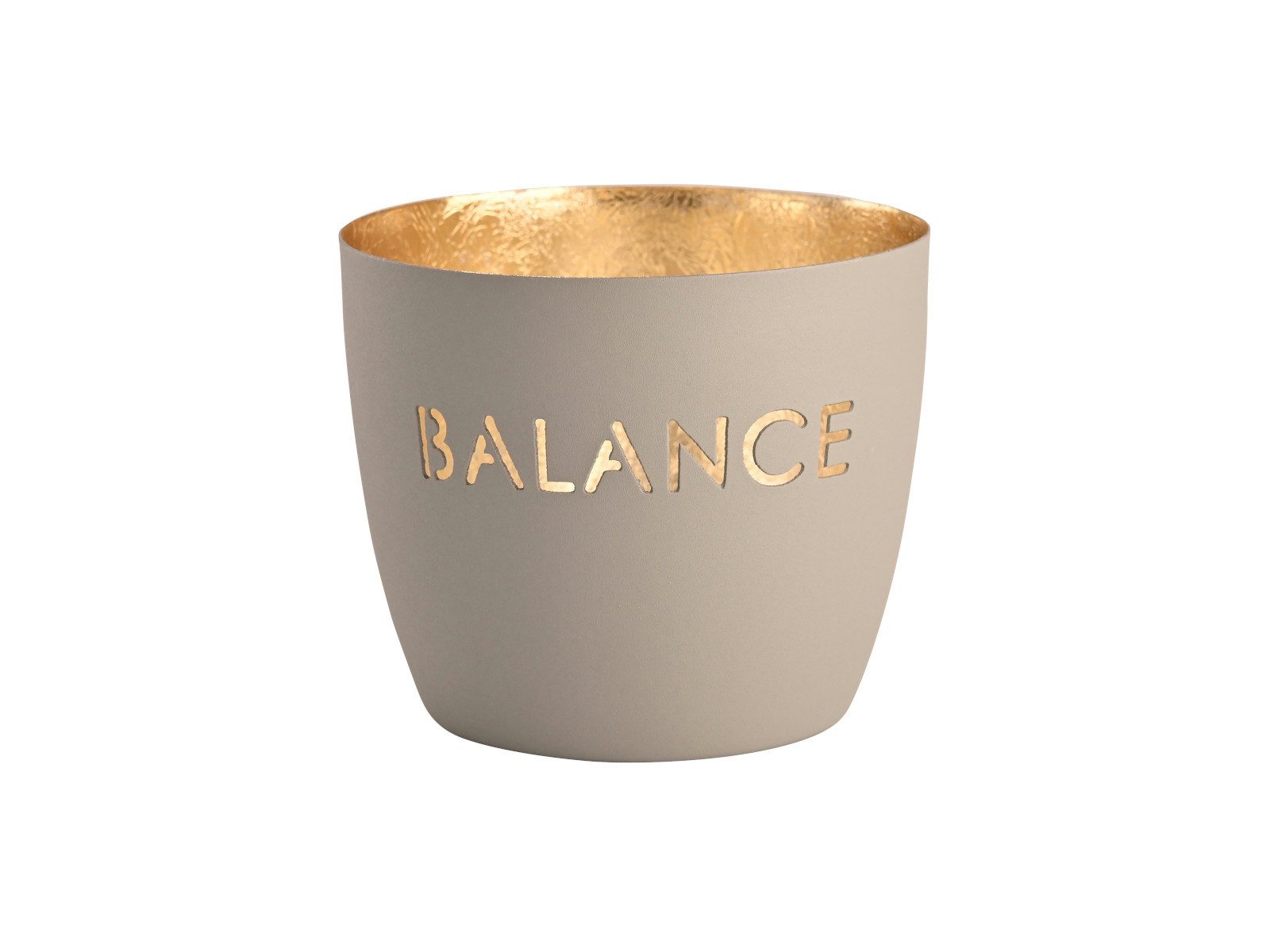 Giftcompany Windlicht Madras Windlicht M Balance flannel/gold 8,5cm
