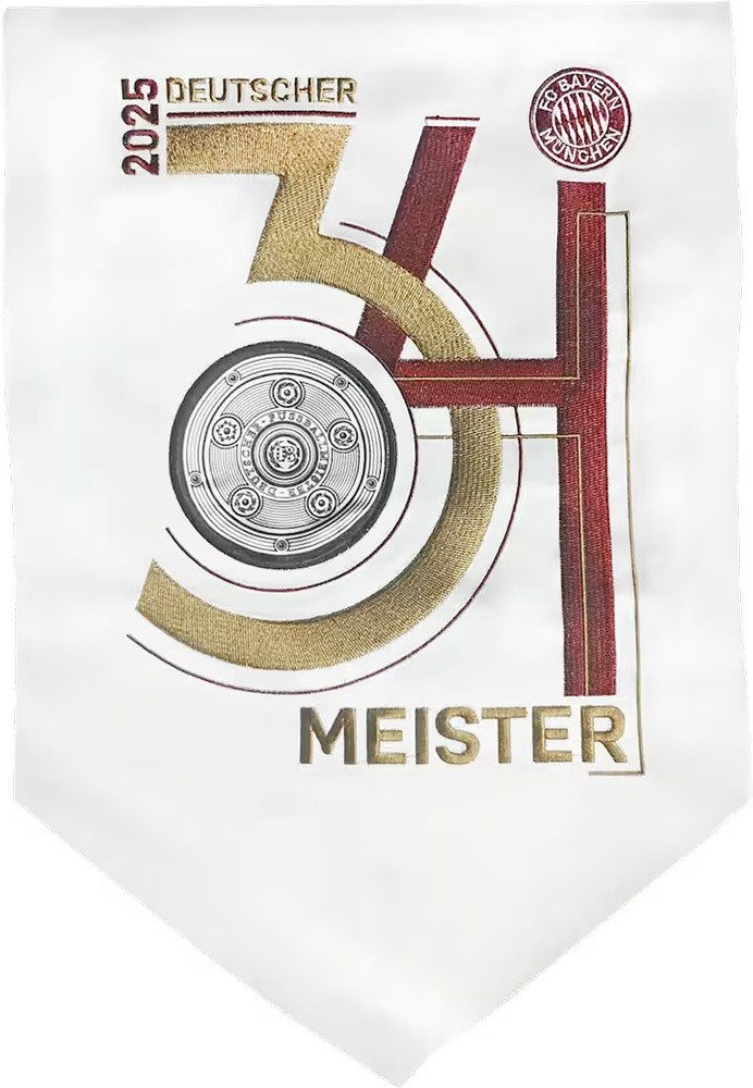 FC Bayern München Fahne Wimpel Deutscher Meister 2025