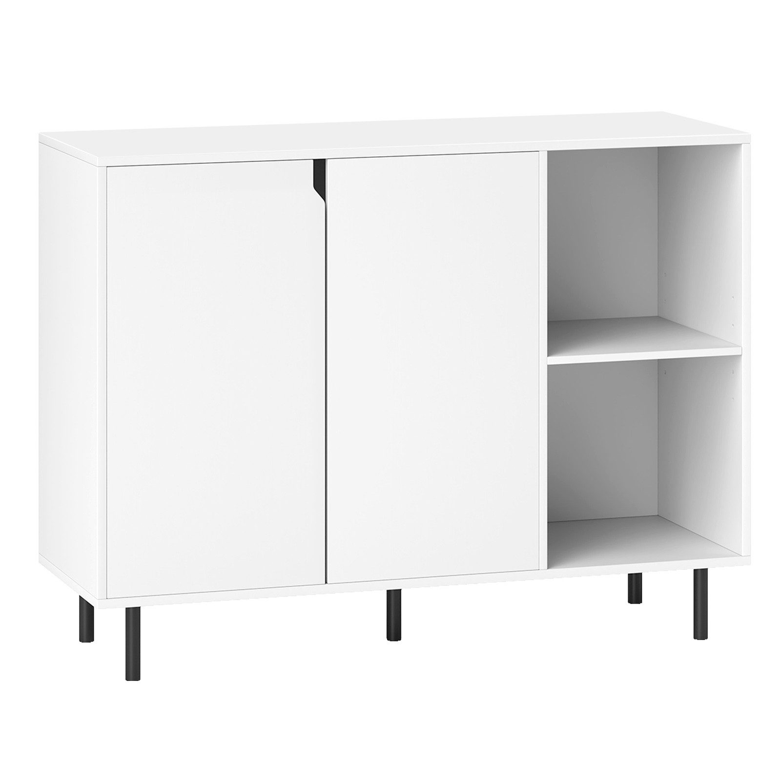 KOMFOTTEU Sideboard, Küchenschrank Buffetschrank mit 2 Türen & Ablagen