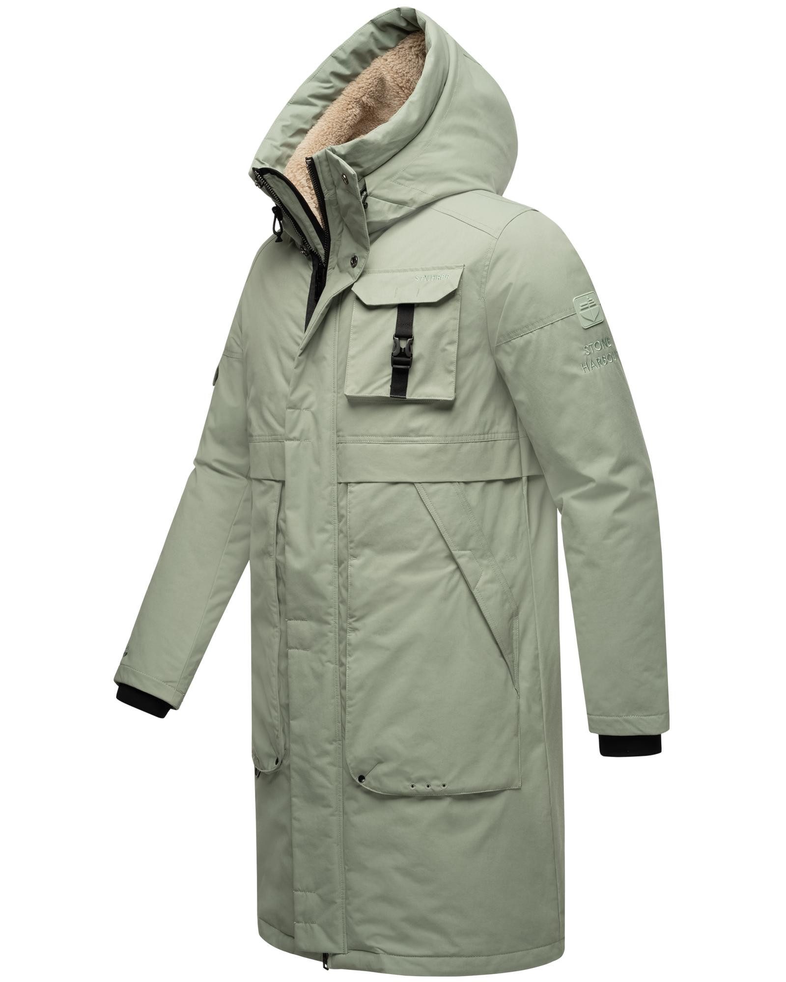 Stone Harbour Wintermantel Cyriaan XX Langer Herren Winterparka mit großen Eingrifftaschen