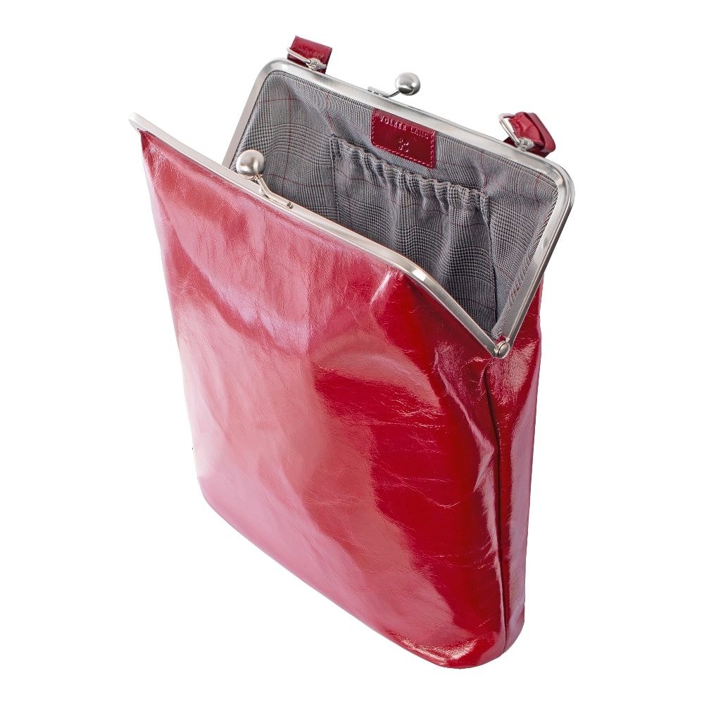 VOLKER LANG Schultertasche EFFI  Elegante Damen Bügeltasche aus italienischem Leder