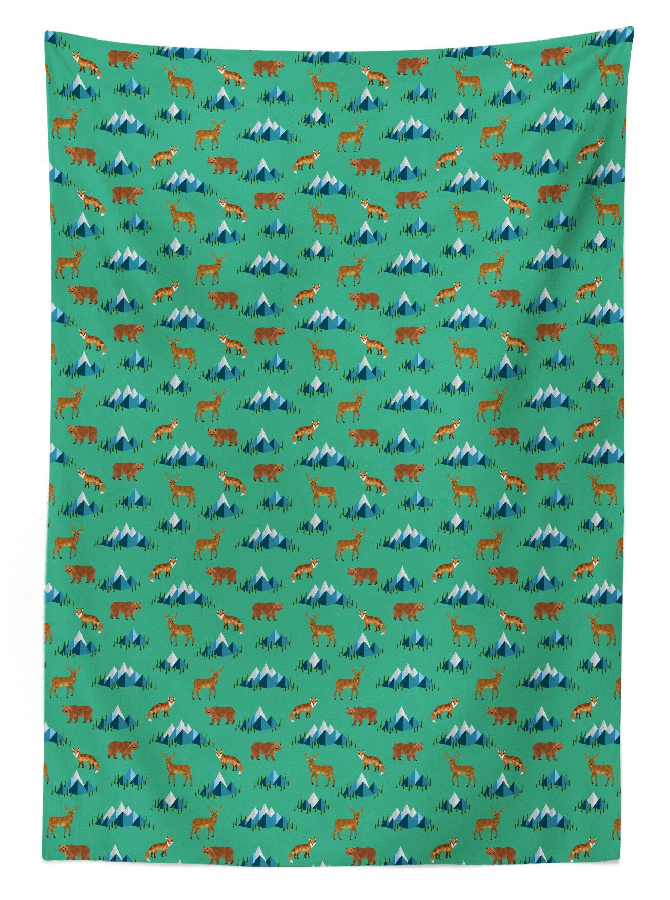 Tischdecke Tier Abstrakte geeignet Polygon Bereich Abakuhaus Waschbar Farben, den Für Farbfest Klare Außen Berg