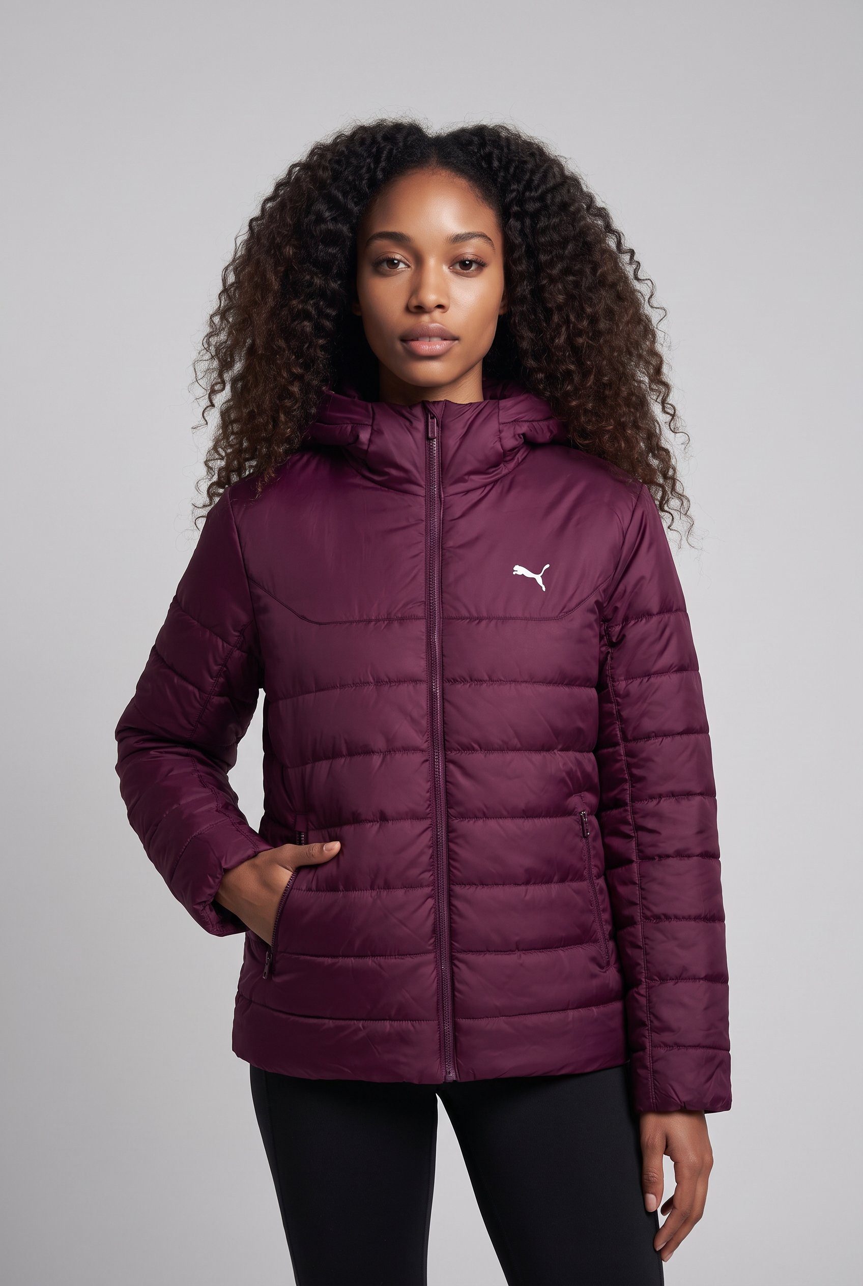 PUMA Winterjacke ESS HOODED PADDED JACKET mit Kapuze, minimalistisches Design