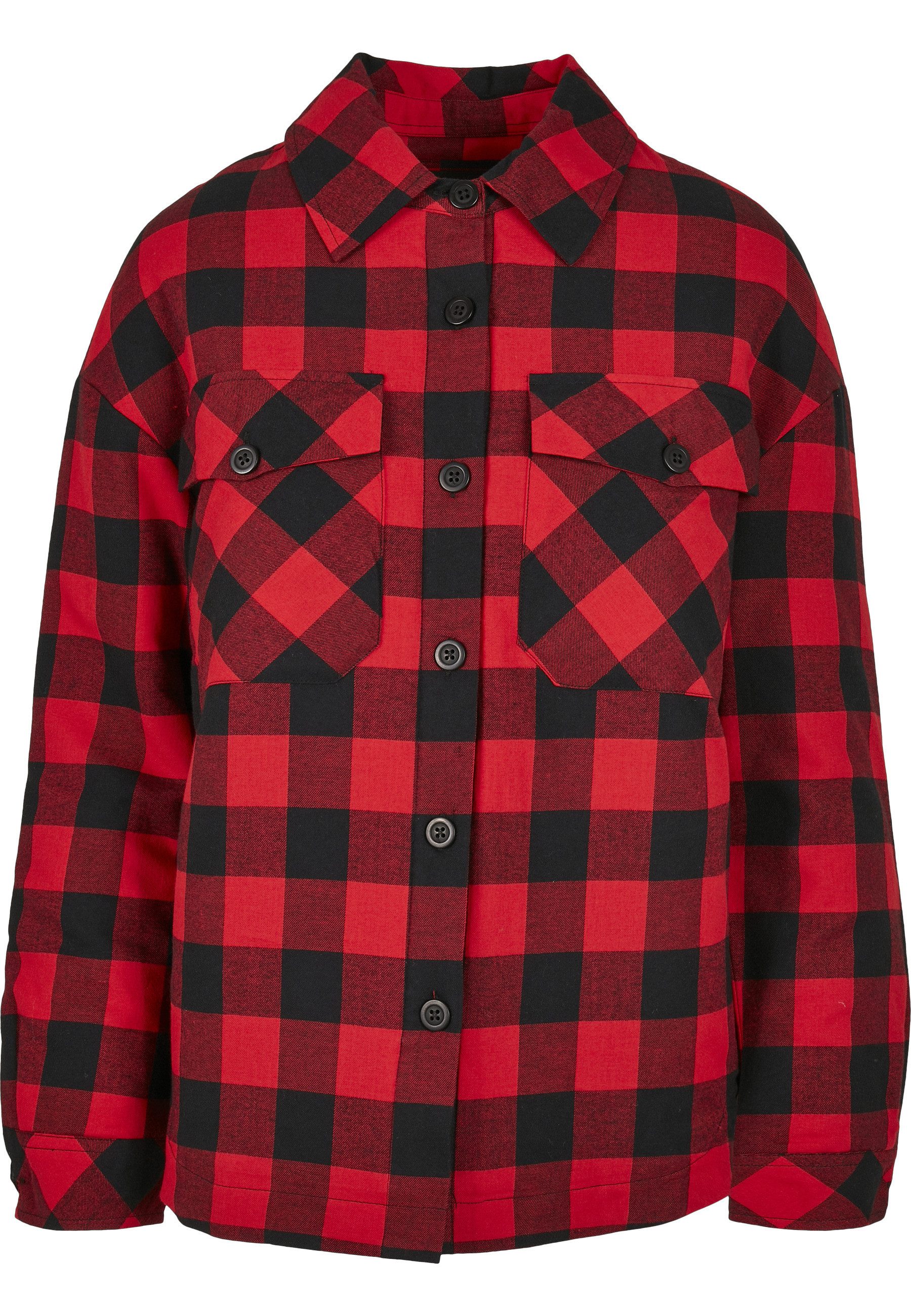 URBAN CLASSICS Hemdjacke Urban Classics Damen Ladies Flanell Padded Overshirt (1-St)