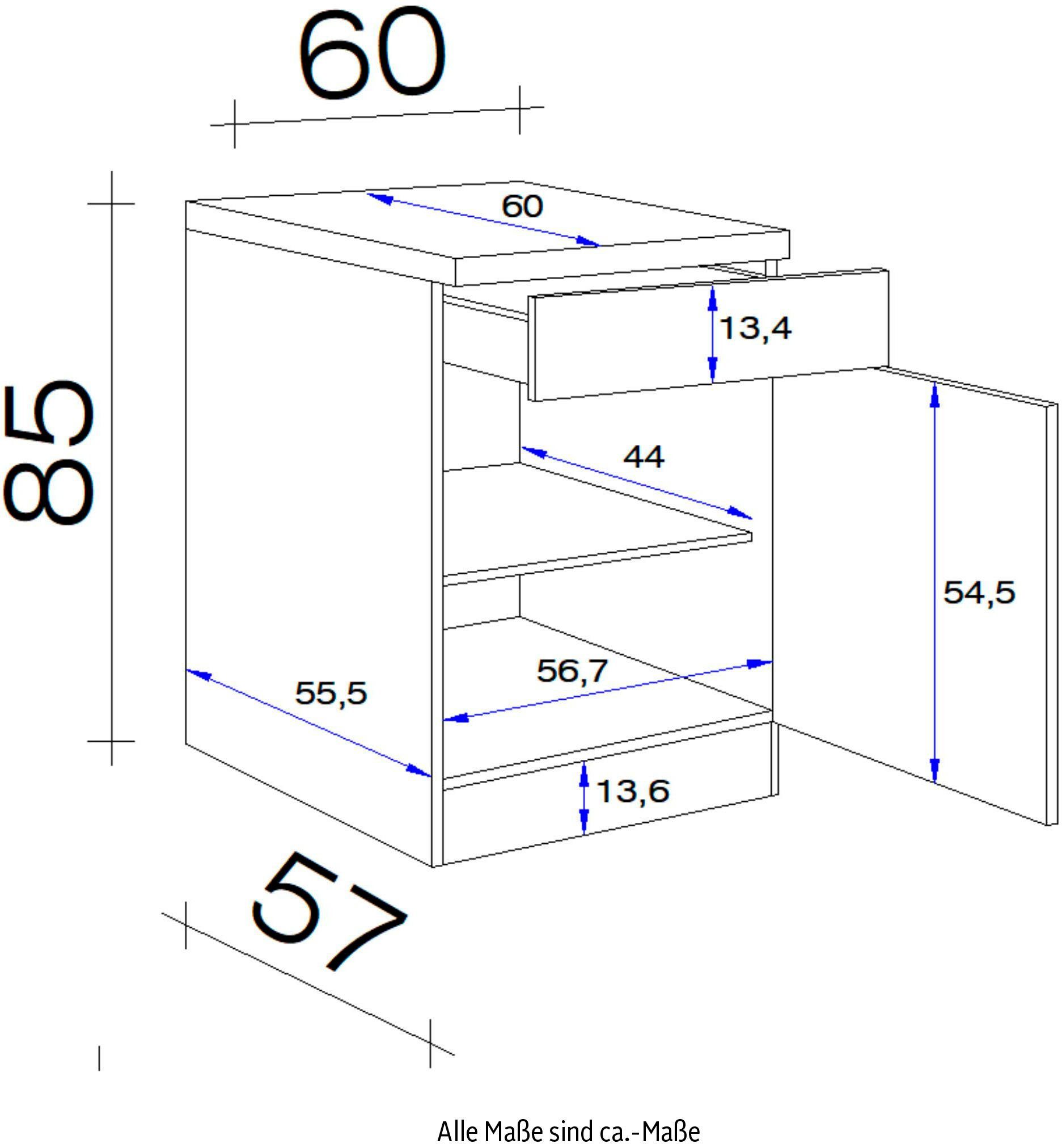 Flex-Well Unterschrank Morena H T) x x 85 (B x 60 cm x 60