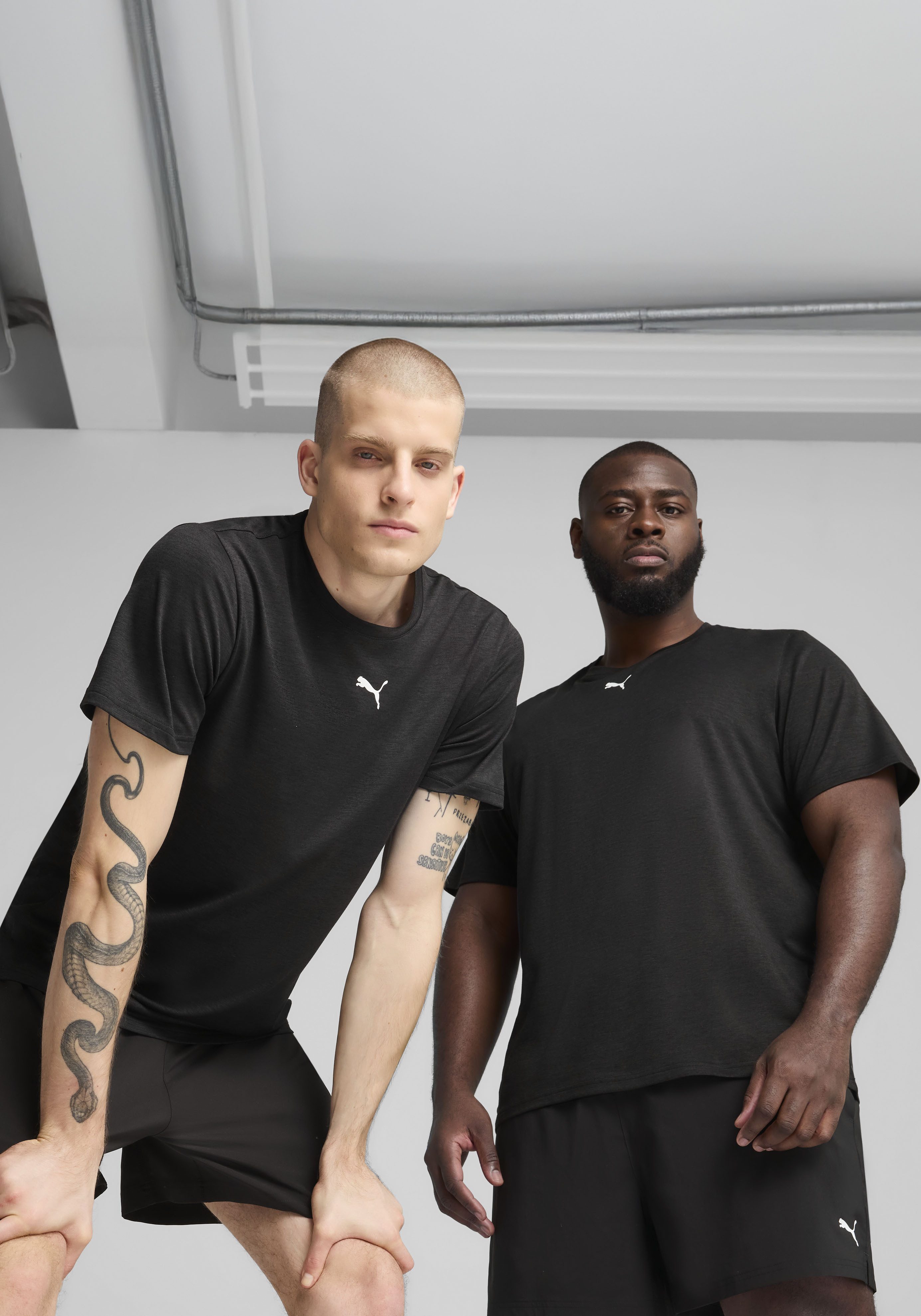 PUMA Trainingsshirt M TAD ESSENTIALS HEATHER CAT TEE (CF SMALL CAT) regulär günstig online kaufen