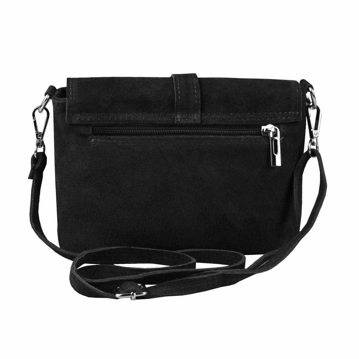 ITALYSHOP24 Schultertasche Made in Italy Damen Leder Tasche Umhängetasche Handtasche CrossOver, Schultertasche CrossBody Wildleder Abendtasche Echtleder Messenger