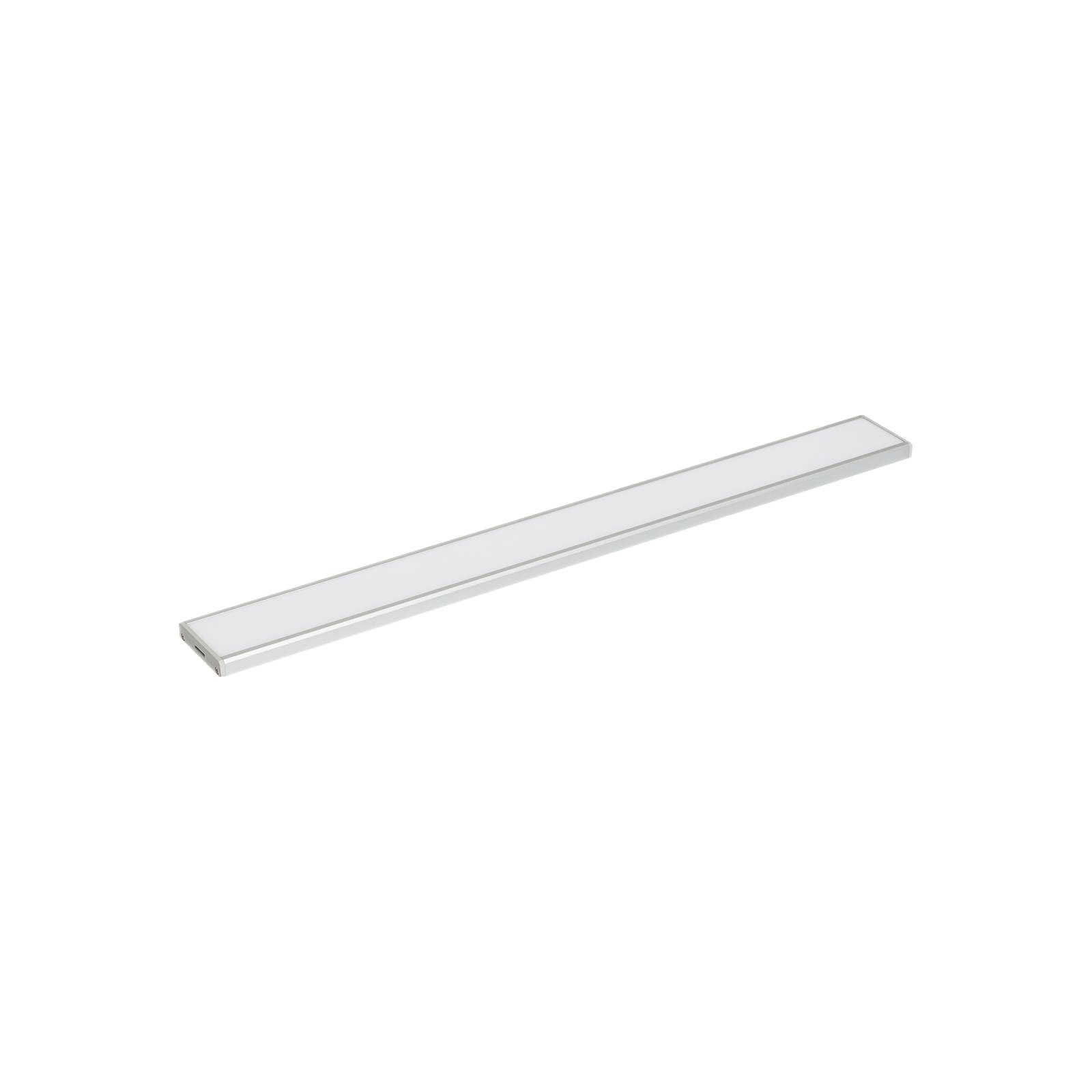 Prios Schrankleuchte Ashtonis, dimmbar, LED-Leuchtmittel fest verbaut, warmweiß, Modern, Polycarbonat, Aluminium, silbergrau, 1 flammig, inkl.