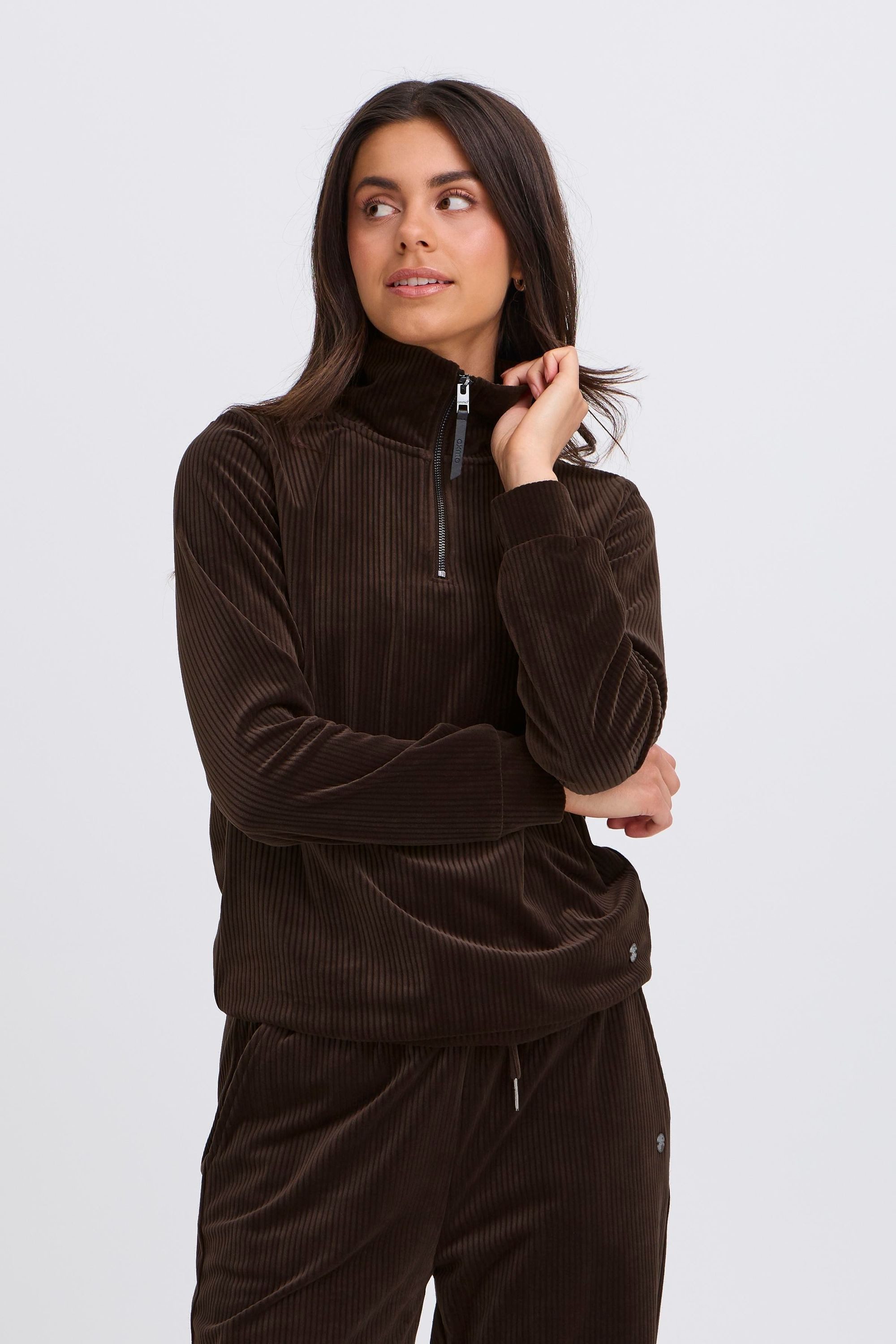 OXMO Longsweatshirt OXEBBA HALFZIP modernes Longsweatshirt günstig online kaufen