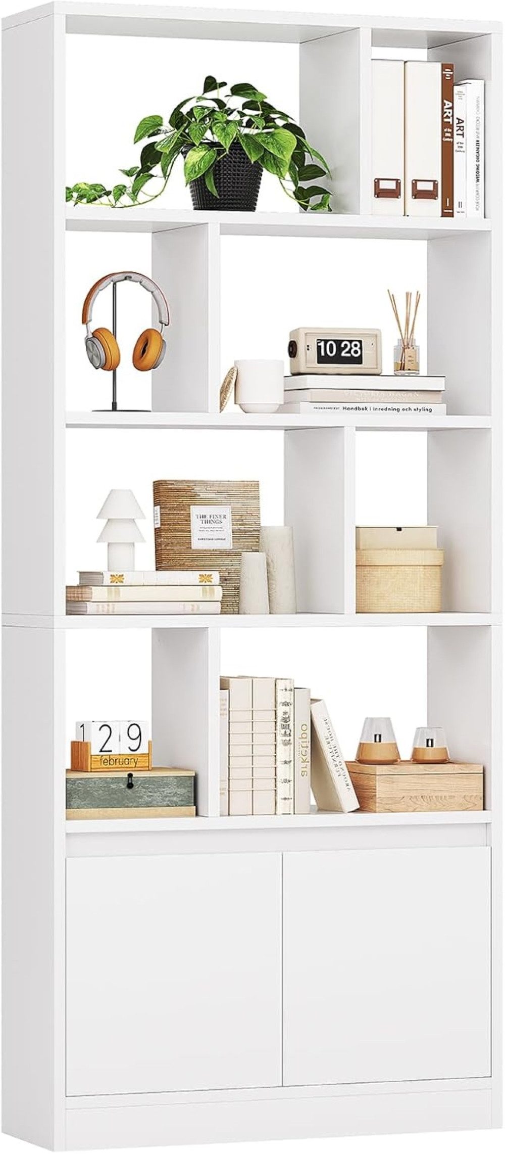 MSMASK Bücherregal Bücherschrank Hoch – 4 Ebenen + offenes Aufbewahrungsreg günstig online kaufen