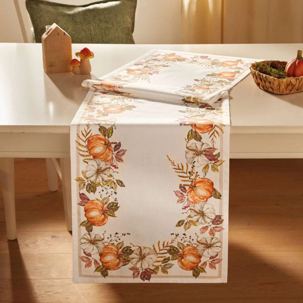 Home-trends24.de Tischläufer Tischläufer Kürbis Herbst Tischdecke günstig online kaufen