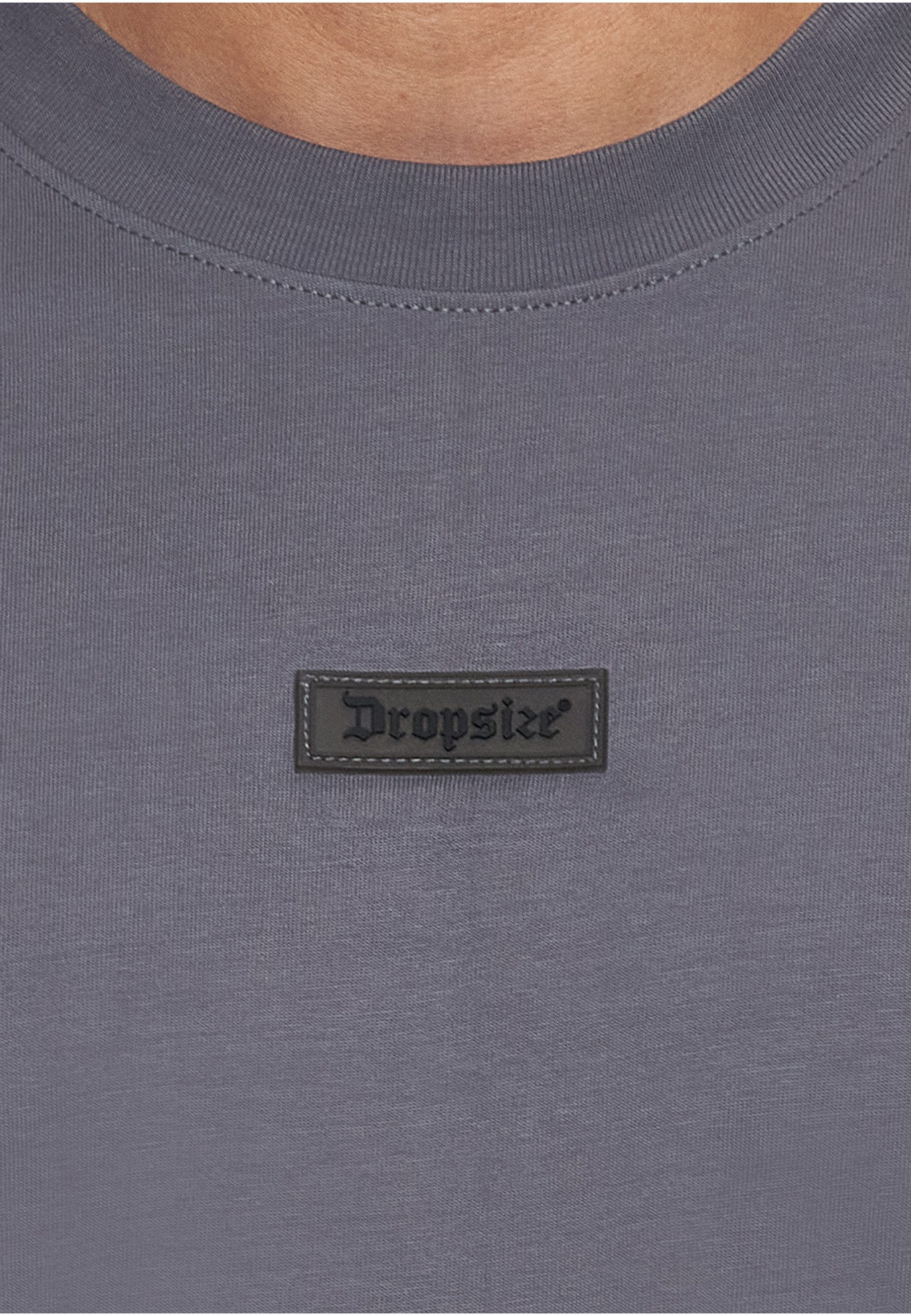 Dropsize T-Shirt Dropsize Herren Heavy Oversize Front Rubber Patch T-Shirt (1-tlg)