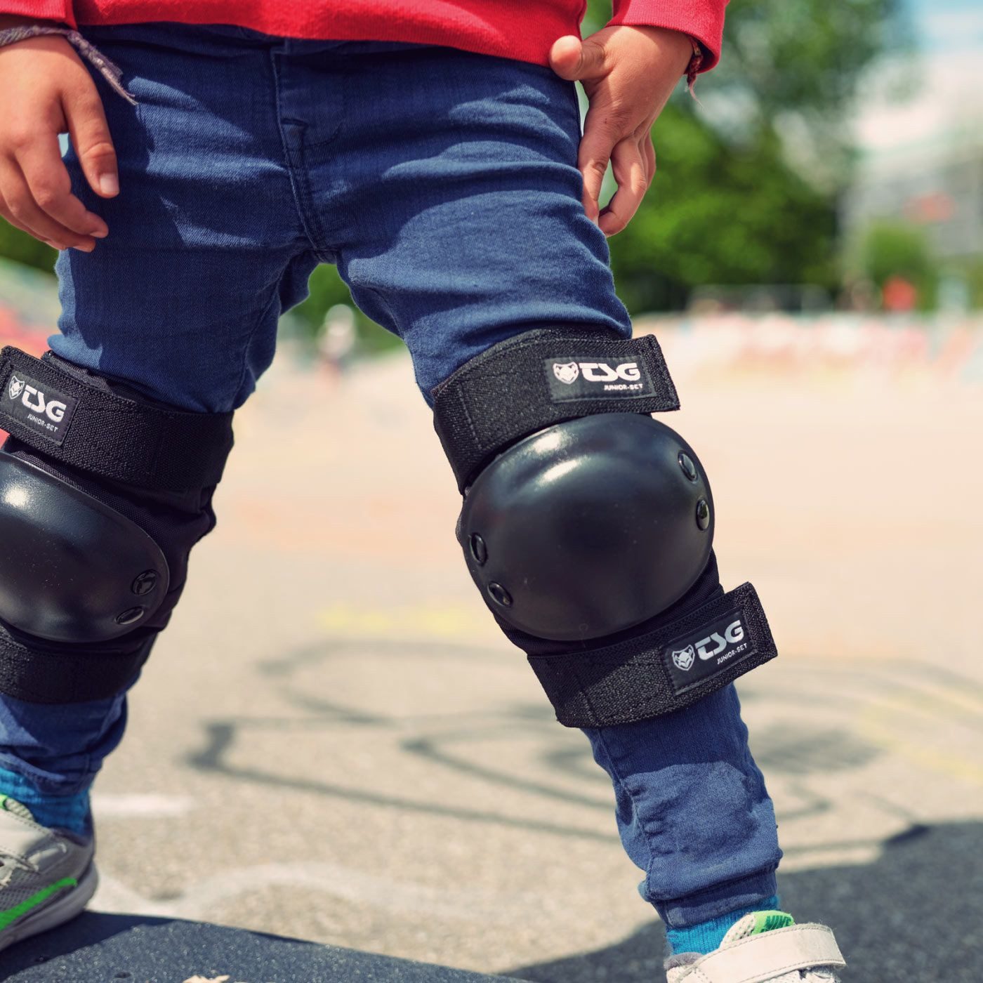TSG Protektoren-Set Junior-Set (mit Knieschutz, mit Ellenbogenschutz, mit Handgelenkschutz), für Kinder