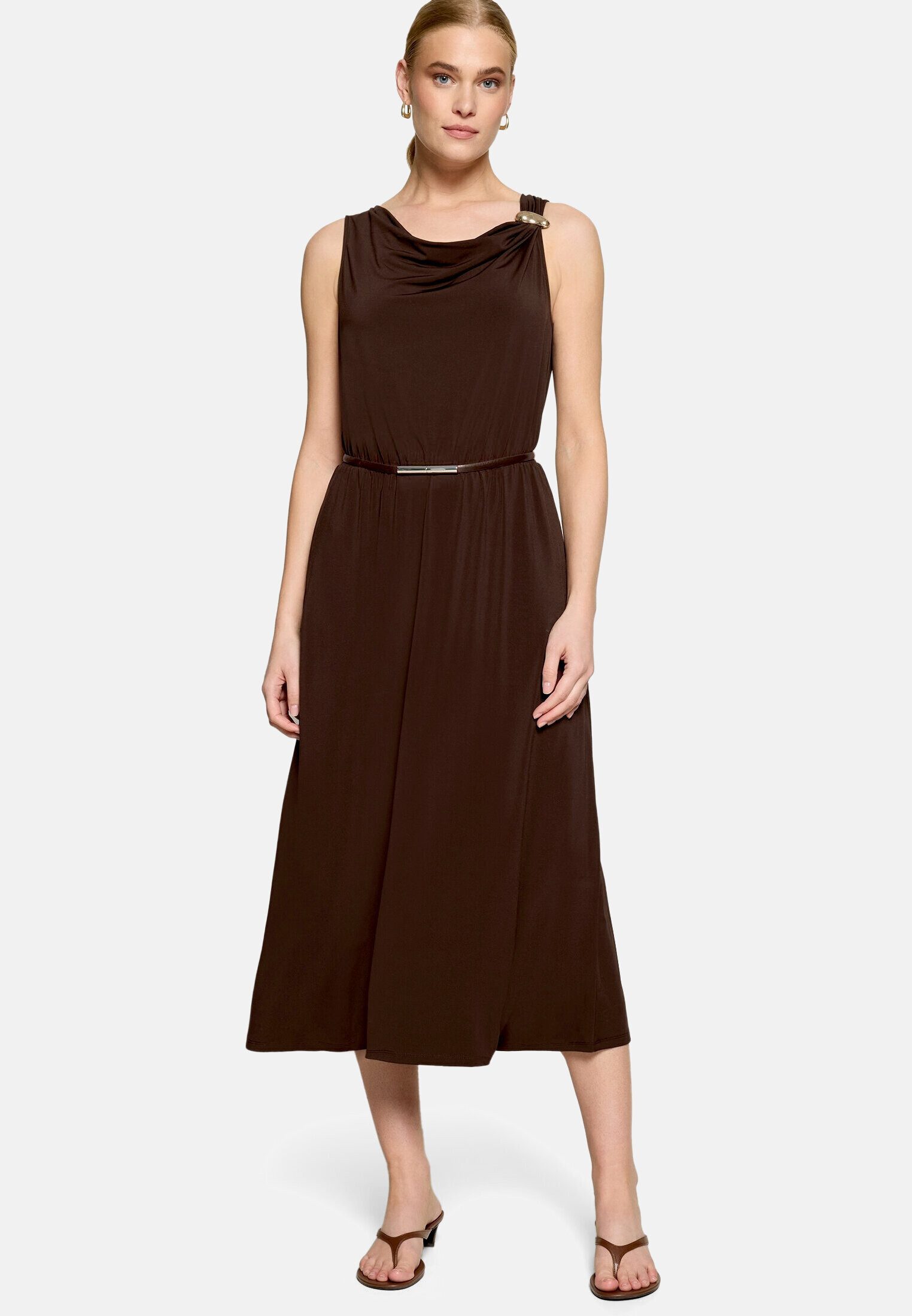 Zero Midikleid Damen mit Schnalle Schnallen