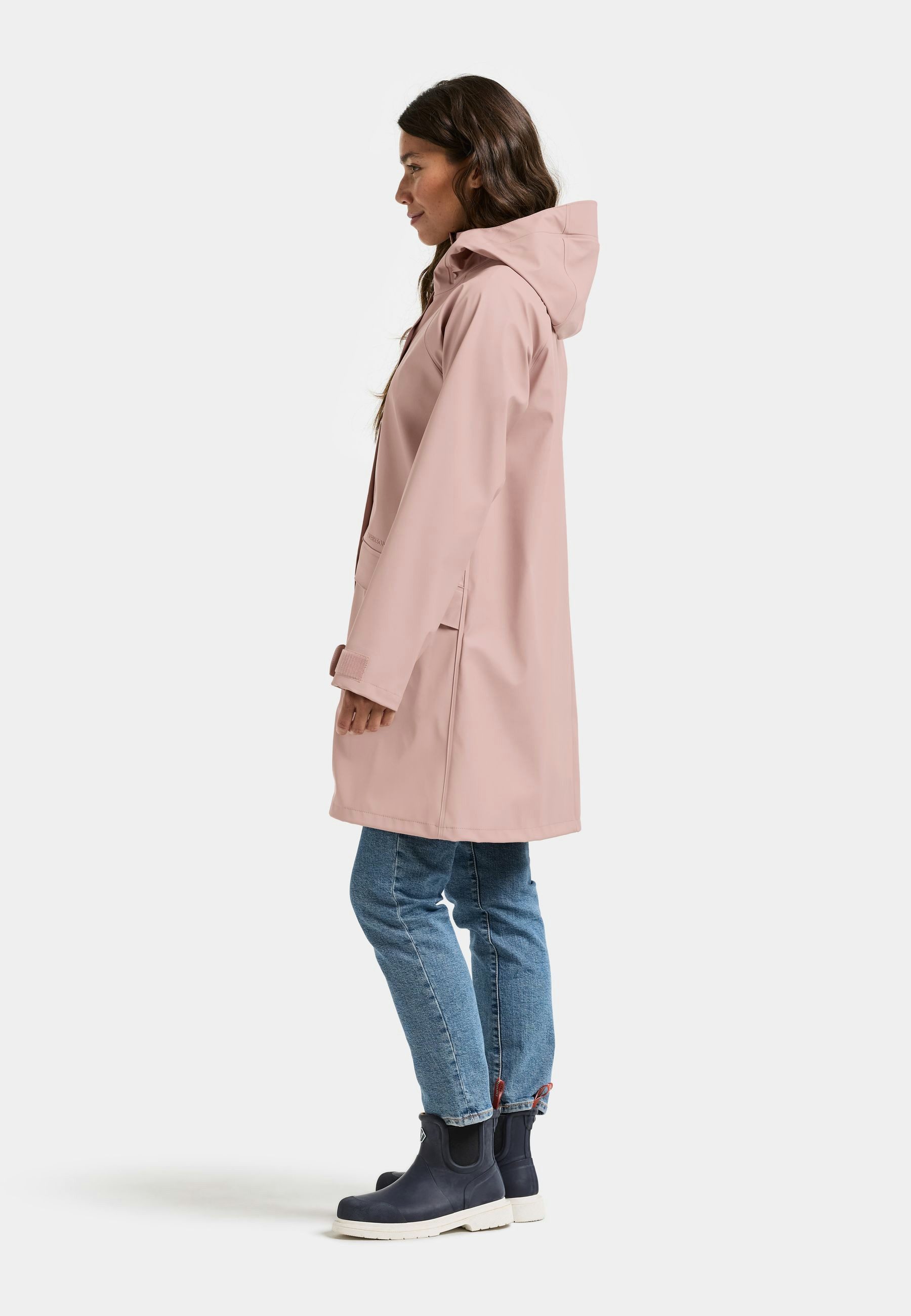 Didriksons Regenmantel Damen Regenjacke Wasserdicht ELLY mit Kapuze mit Taschen