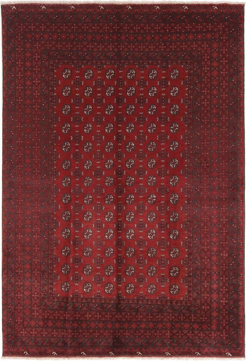 Orientteppich Afghan Akhche 201x290 Handgeknüpfter Orientteppich, Nain Trading, rechteckig, Höhe: 6 mm