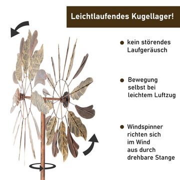 Lemodo Windspiel Windrad "Leaves", richet sich nach dem Wind aus