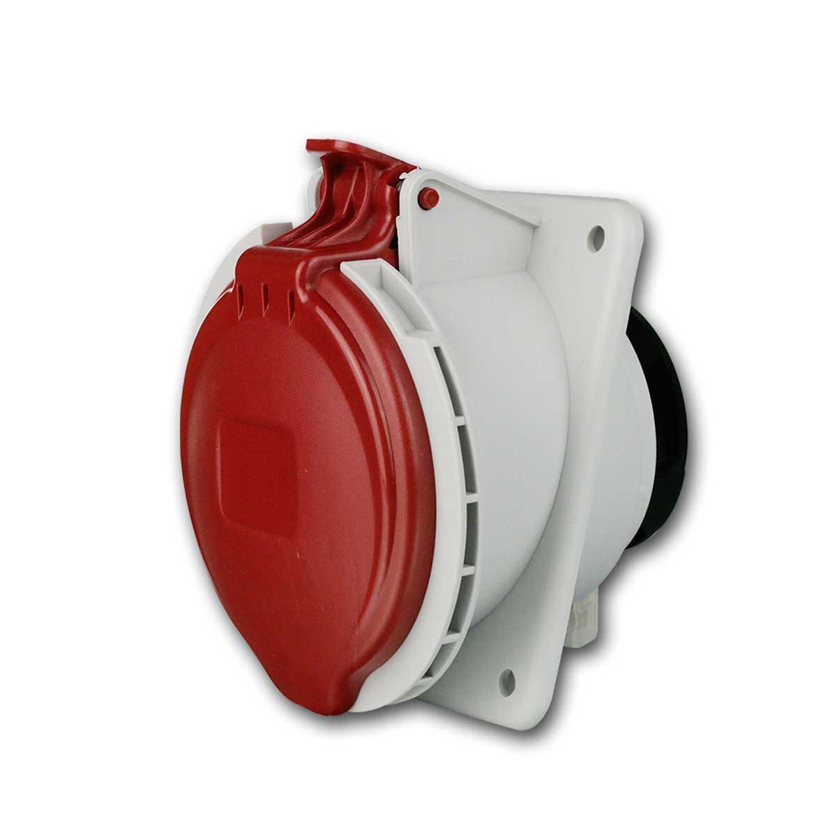 IDE CEE-Kupplung CEE-Einbausteckdose, IP44, 32A, rot, Steckdose