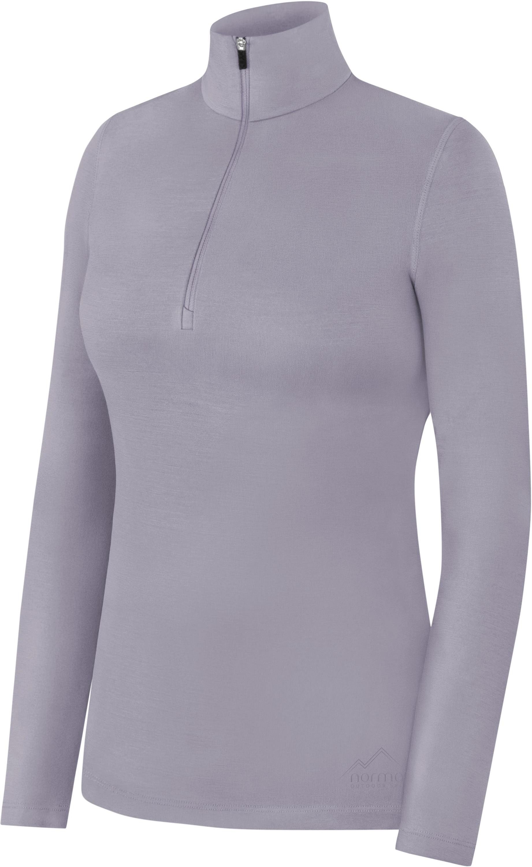 normani Langarmshirt Damen Merino Langarm mit 1/4 Zipper Launceston Merino Winter Outdoor Ski Pullover - Aus Merinowolle – Bild 3 von 5