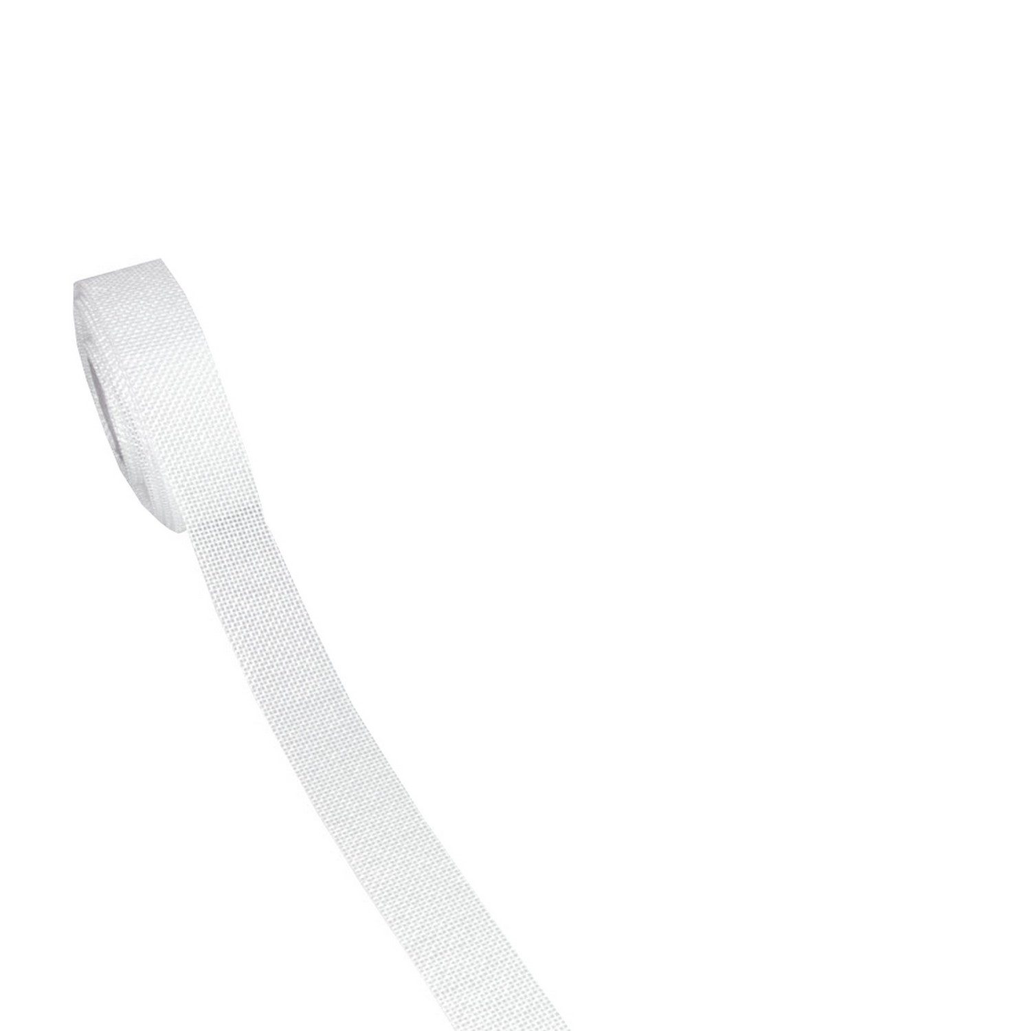 Deko AS Dekoobjekt Dekoband Shabby Chic in Leinenoptik 38mm - weiss - 20m - 69038-38-20-