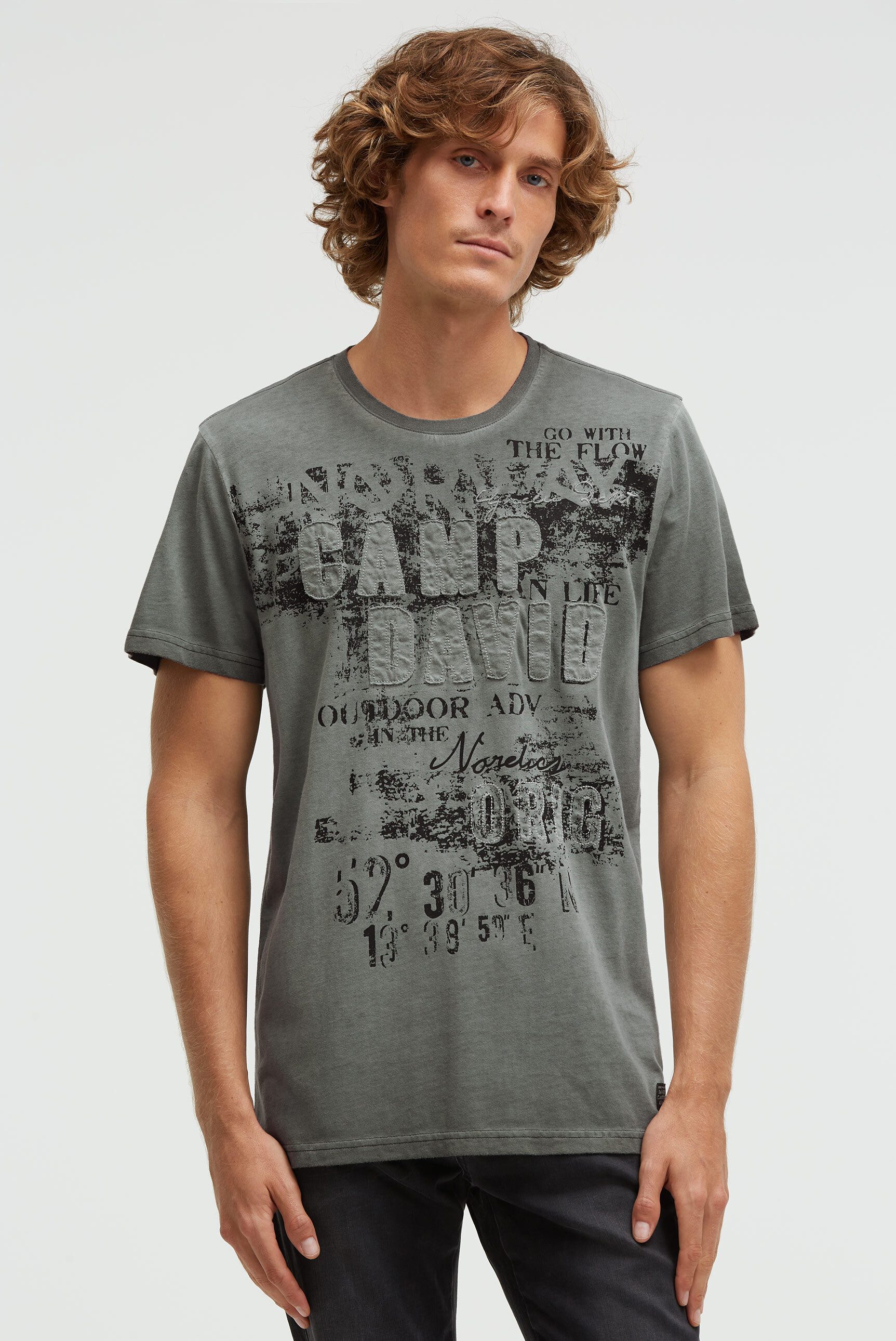 CAMP DAVID Rundhalsshirt mit Kontrastnähten günstig online kaufen