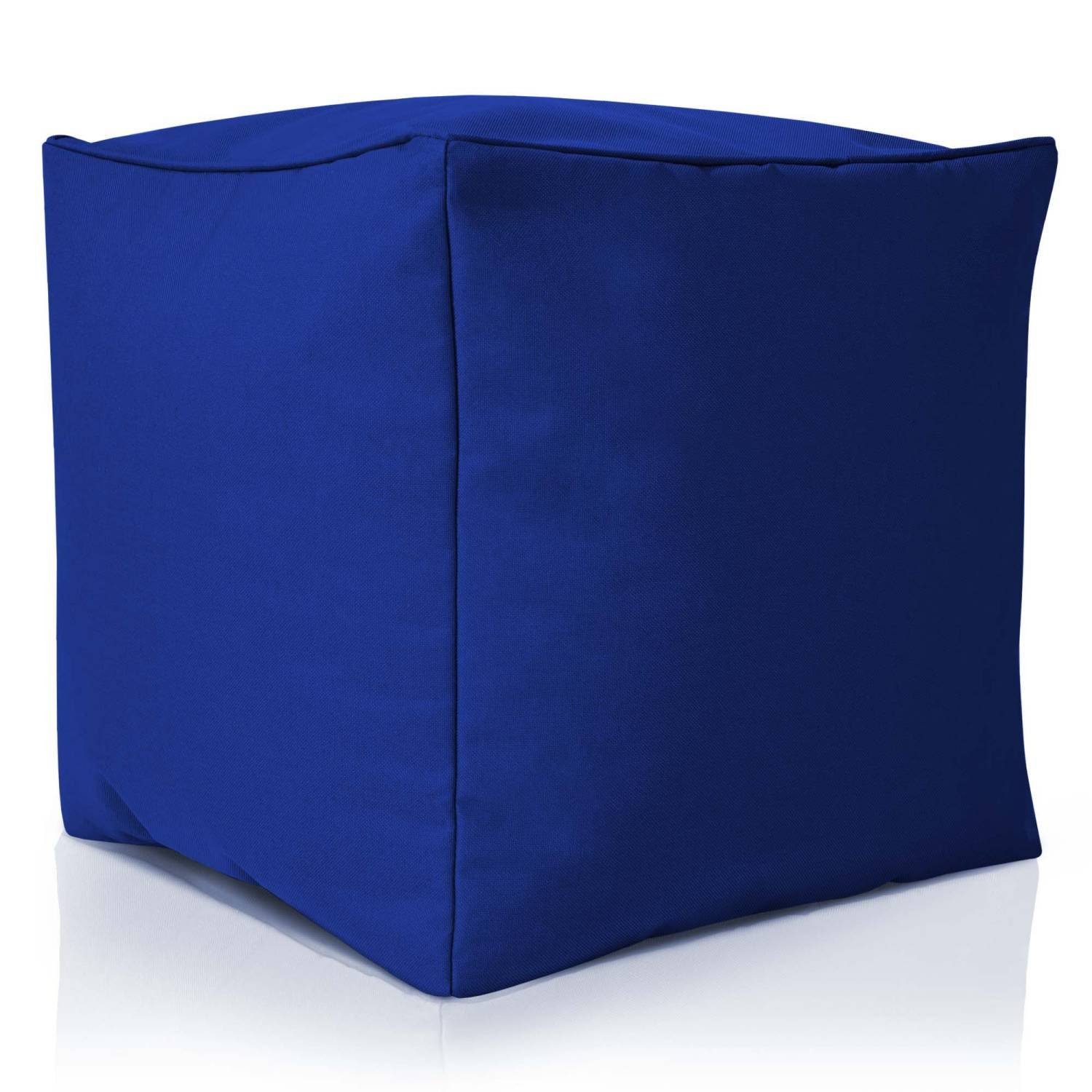 Green Bean Sitzsack Cube (Hocker 40x40x40cm mit EPS-Perlen Füllung, Fußhocker Fußkissen Sitz-Pouf für Sitzsäcke), Bodenkissen für Kinder und Erwachsene - Sitzkissen Sitzhocker Blau