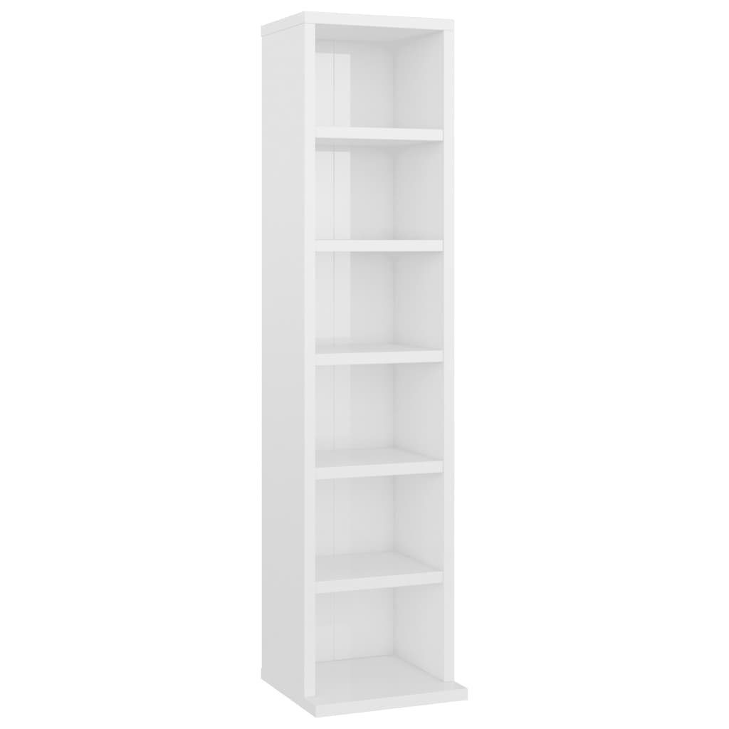 vidaXL Regal CD-Schrank Hochglanz-Weiß 21x20x88 cm günstig online kaufen