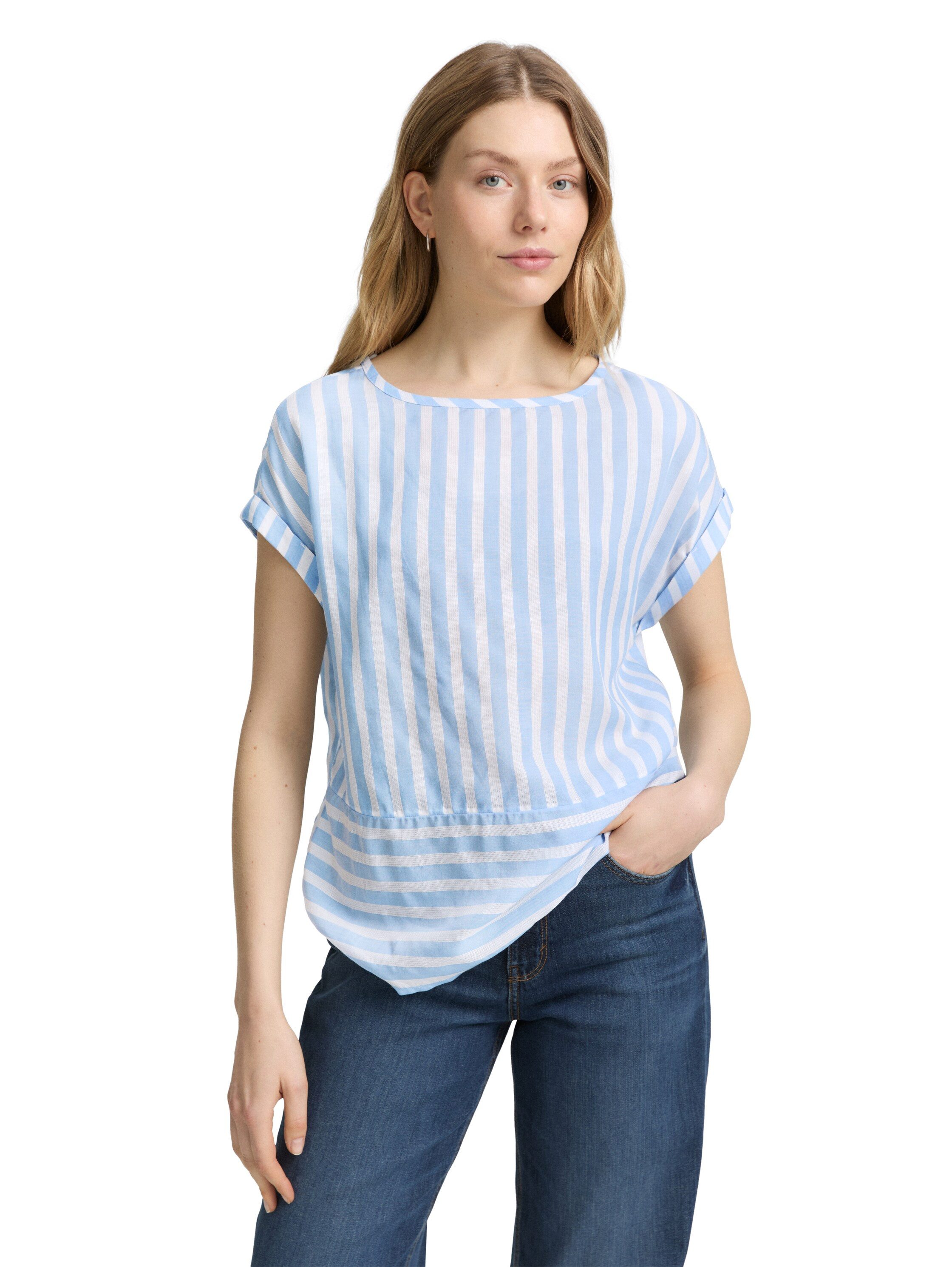 TOM TAILOR Shirtbluse mit Streifen Muster günstig online kaufen