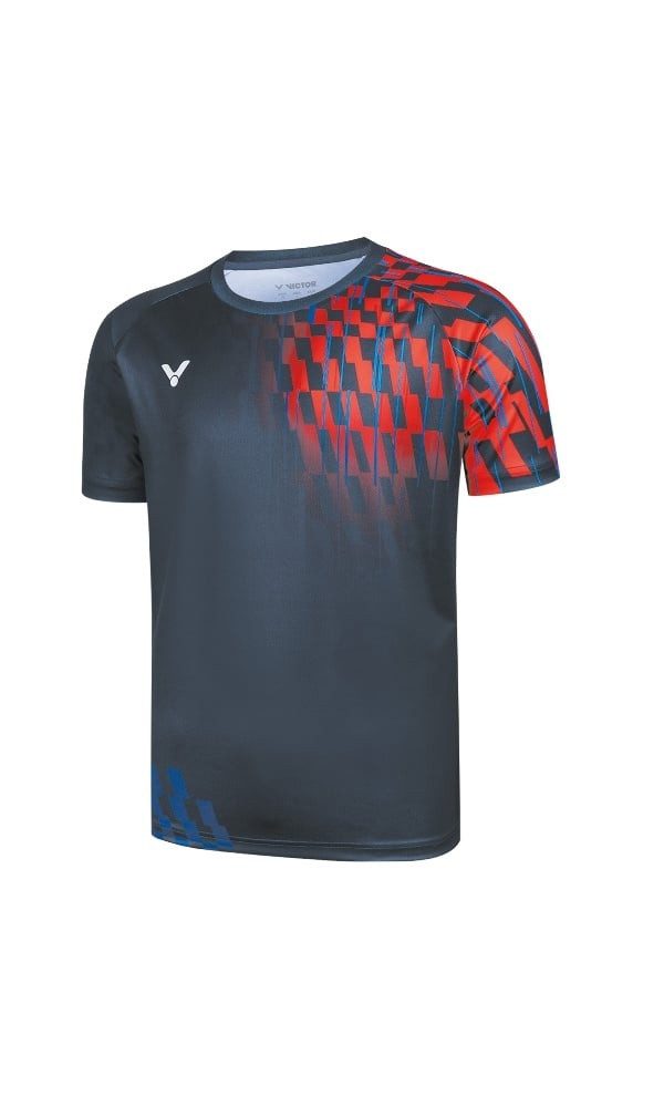 T-Shirt T-50001TD B (100% Polyester) blau/rot Herren