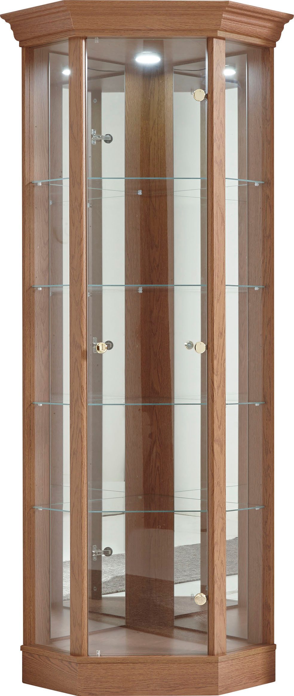 fif möbel Vitrine TRIO Eckvitrine/Glasvitrine 1x Glastür, perfekt für Samml günstig online kaufen