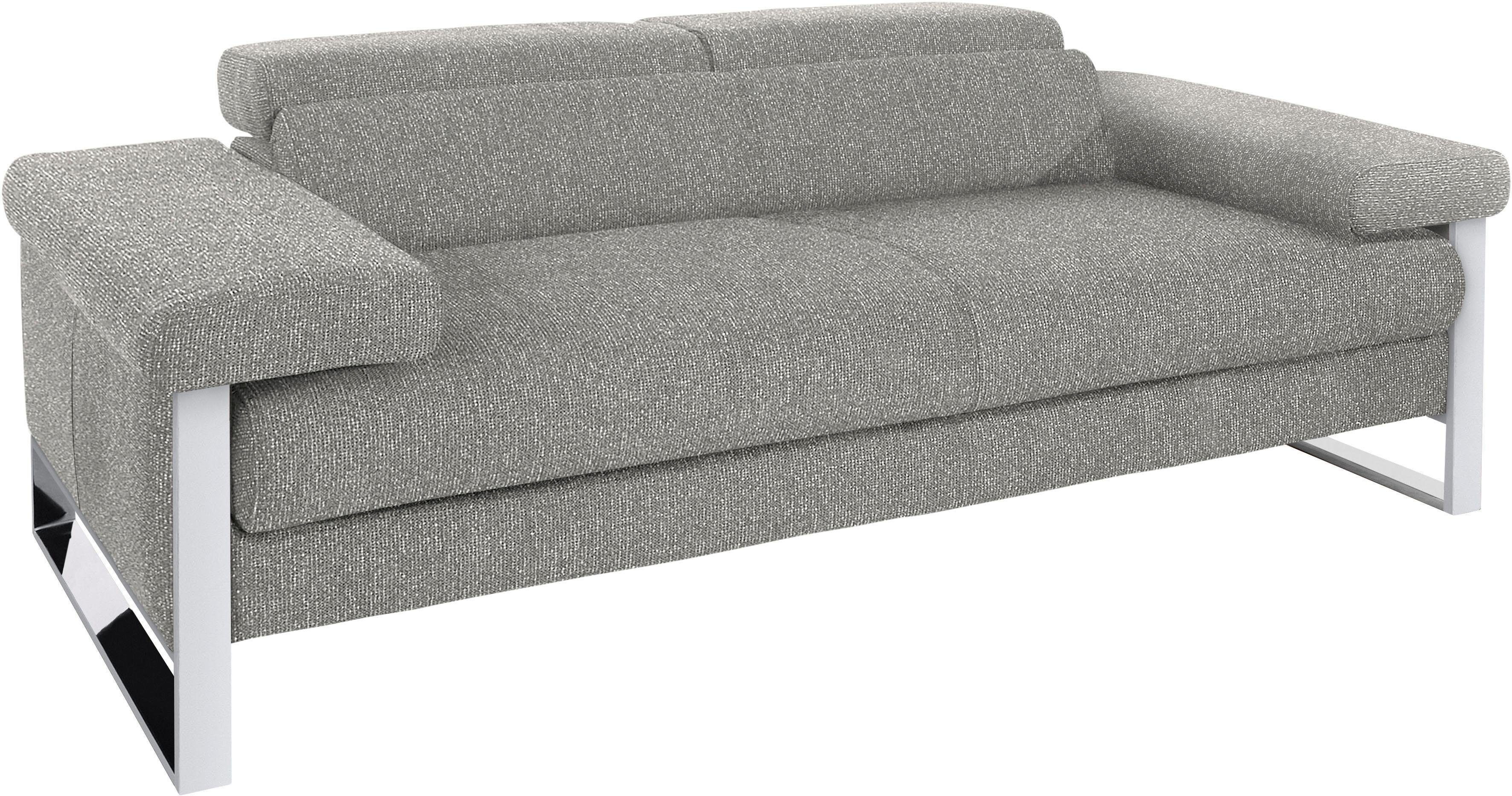 W.SCHILLIG 2-Sitzer finn, German Design Award 2016, Fußgestell Chrom glänzend, Breite 210 cm