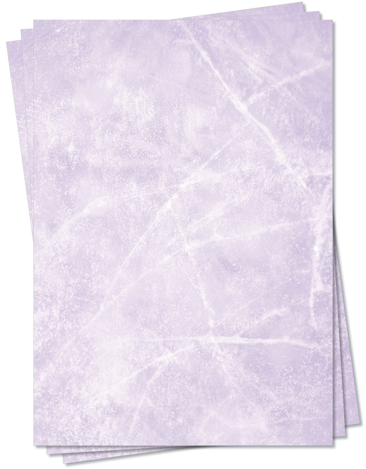 LYSCO Briefpapier Gastronomie Papier - Eis Marmor DIN A4 / DIN A5 / DIN A6 Marmorpapier, marmoriertes Papier, beidseitig bedruckt-für alle Drucker geeignet