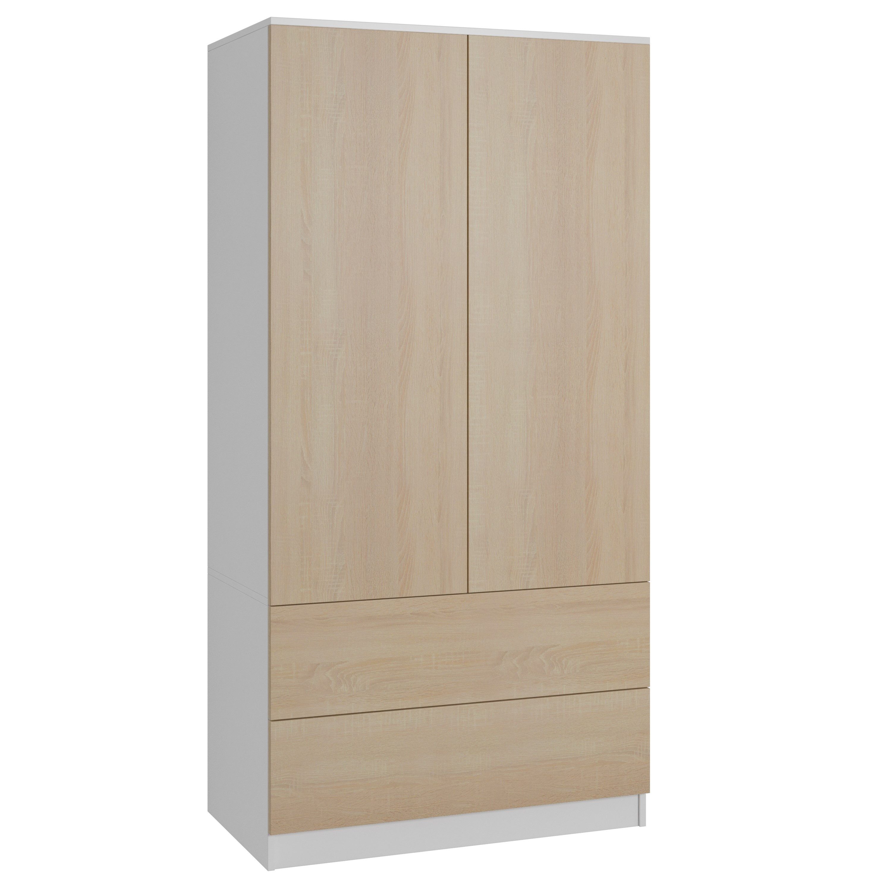 Beautysofa Kleiderschrank Zweitüriger mit Schiebetüren LOOK günstig online kaufen