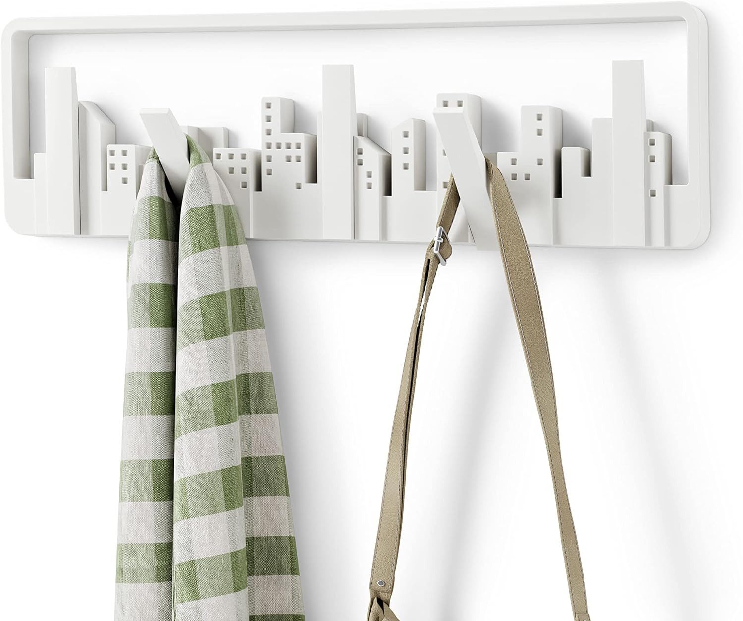 Umbra Garderobenhaken Umbra Skyline Garderobenhaken weiß mit 5 Hacken